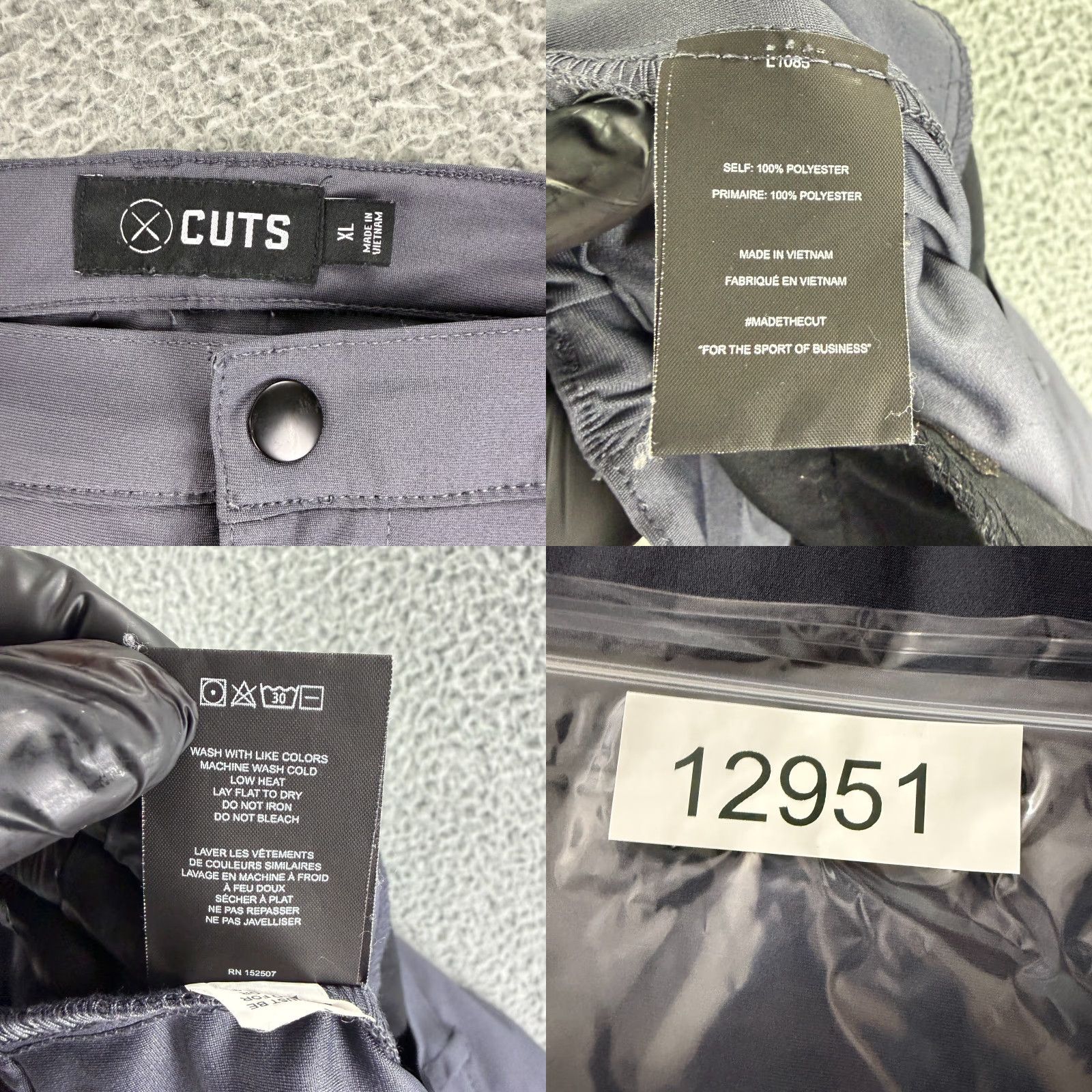 Cuts Cuts Clothing AO Jogger Pants Mens XL Gray Stretch Casual Gym Pockets Size US 36 / EU 52 - 9 Thumbnail