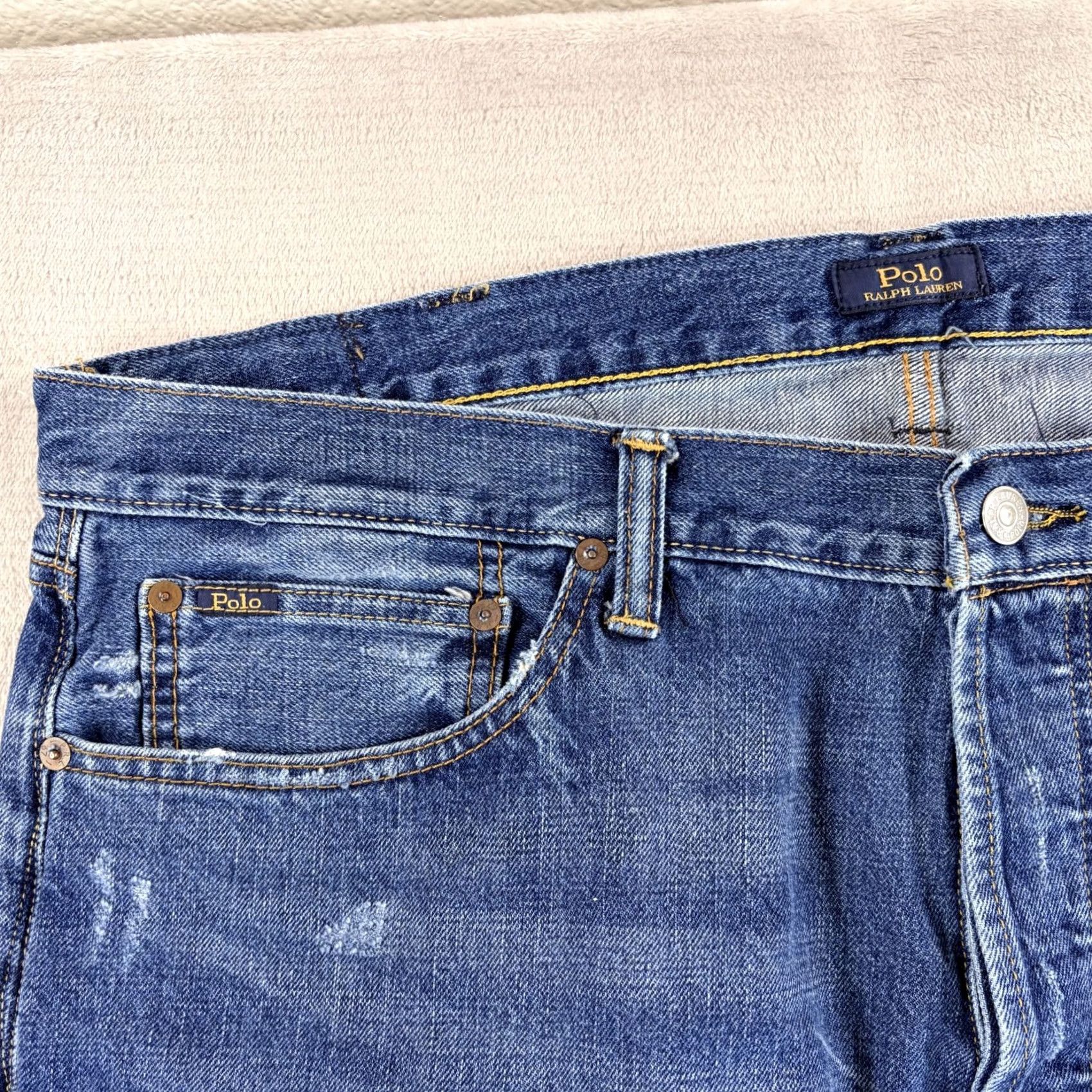 Polo Ralph Lauren Polo Ralph Lauren USRL Air Flight Tiger Patch 67th Military Distress Jeans 40x31 jeans Size US L / EU 52-54 / 3 - 2 Thumbnail