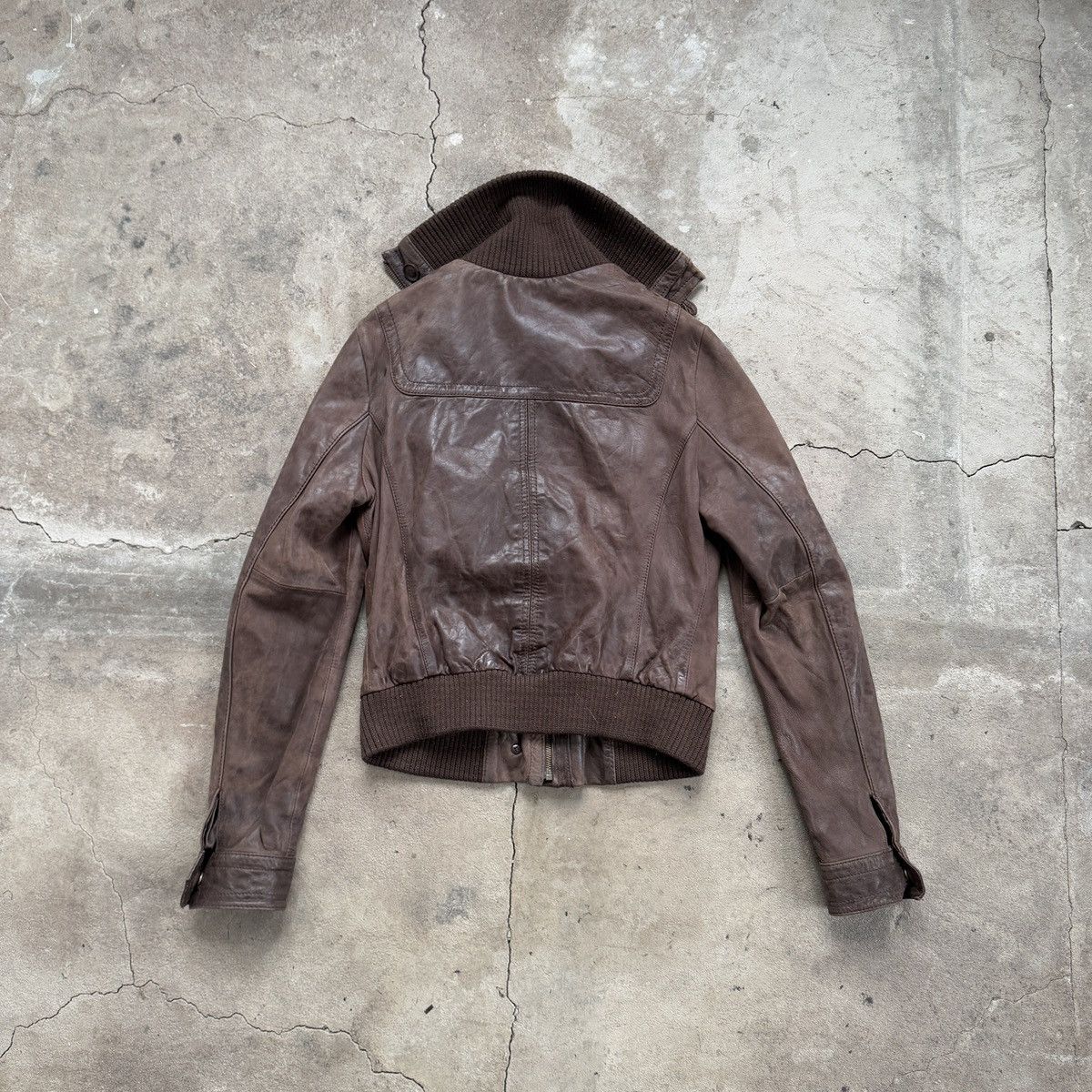 Vintage Vintage Avant Garde Leather BrownJacket Size M / US 6-8 / IT 42-44 - 2 Thumbnail