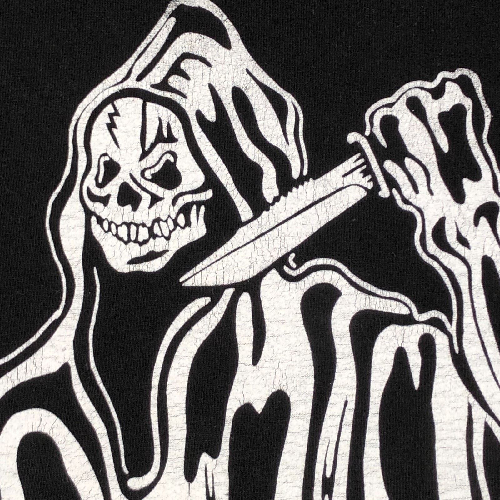 Warren Lotas Warren Lotas No Tears Grim Reaper Flame Tee T Shirt Black Size US L / EU 52-54 / 3 - 3 Thumbnail