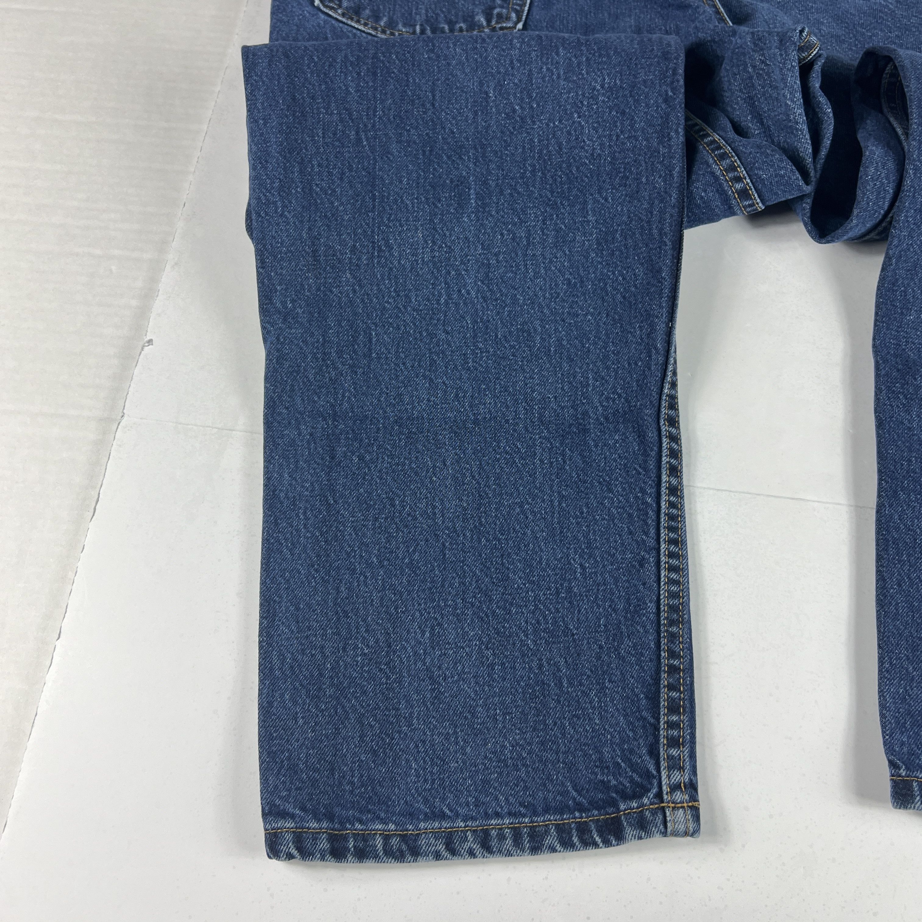 Levi's × Vintage Y2K Levi's Jeans 550 Relaxed Dark Blue Faded Cotton Denim Size US 34 / EU 50 - 16 Thumbnail