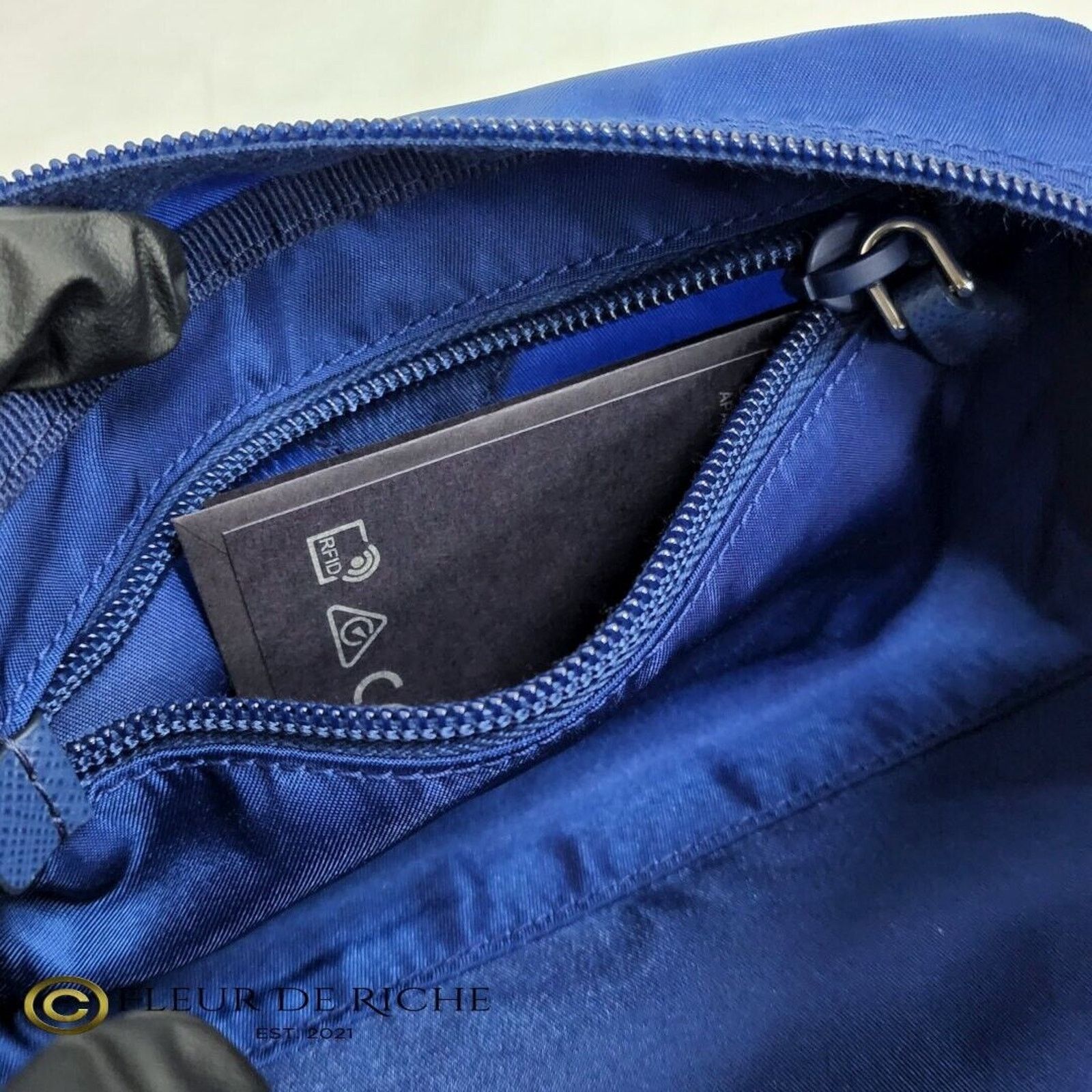 Prada Prada Necessaire Nylon Cosmetic Case Blue Bleuette 1NA350 Size ONE SIZE - 9 Thumbnail