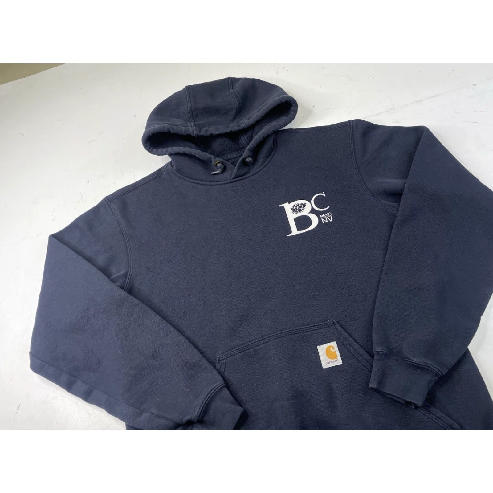 Carhartt Carhartt Hoodie Mens Pullover Regular Small Navy Blue Cotton Blend Hooded Pockets Classic Outdoor Size US S / EU 44-46 / 1 - 2 Thumbnail
