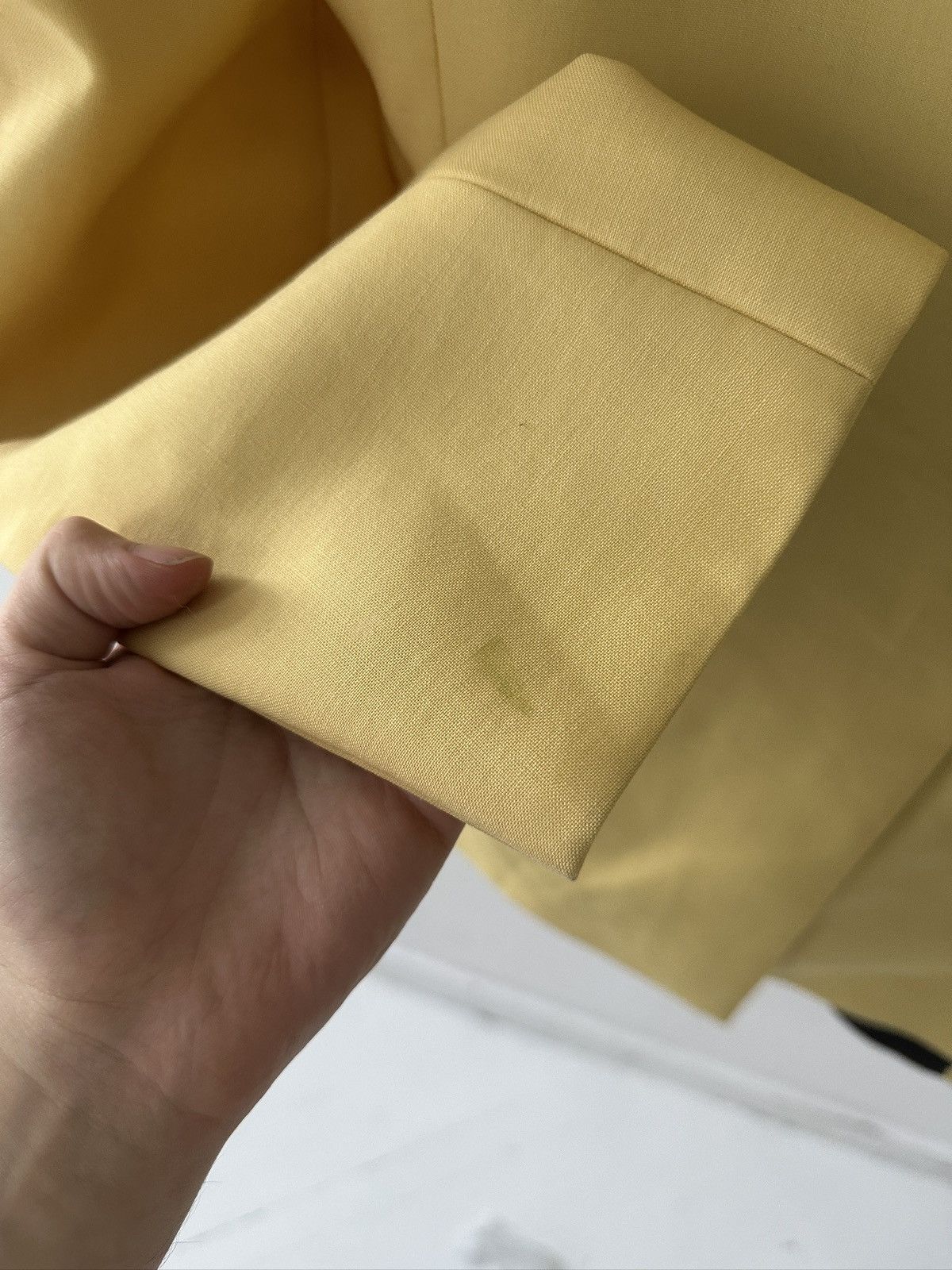 Calvin Klein 205W39NYC × Raf Simons Calvin Klein 205w39nyc Raf Simons Baby Yellow Tuxedo Jacket Size 48R - 10 Thumbnail