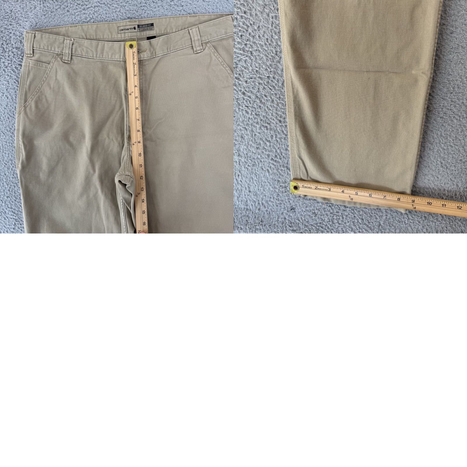 Carhartt Carhartt Pants Mens 40x32 Relaxed Fit Rugged Flex Canvas Carpenter Workwear Straight 5-Pocket Beige Outdoor Vintage: No Size US 40 / EU 56 - 9 Thumbnail