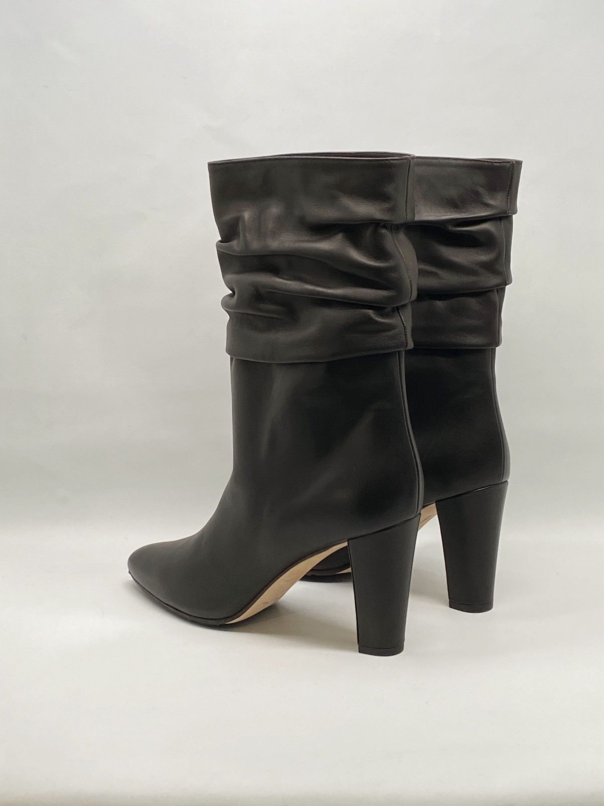 Manolo Blahnik Manolo Blahnik Calasso 90MM Ruched Leather Boots size 38.5 Size US 8.5 / IT 38.5 - 11 Thumbnail