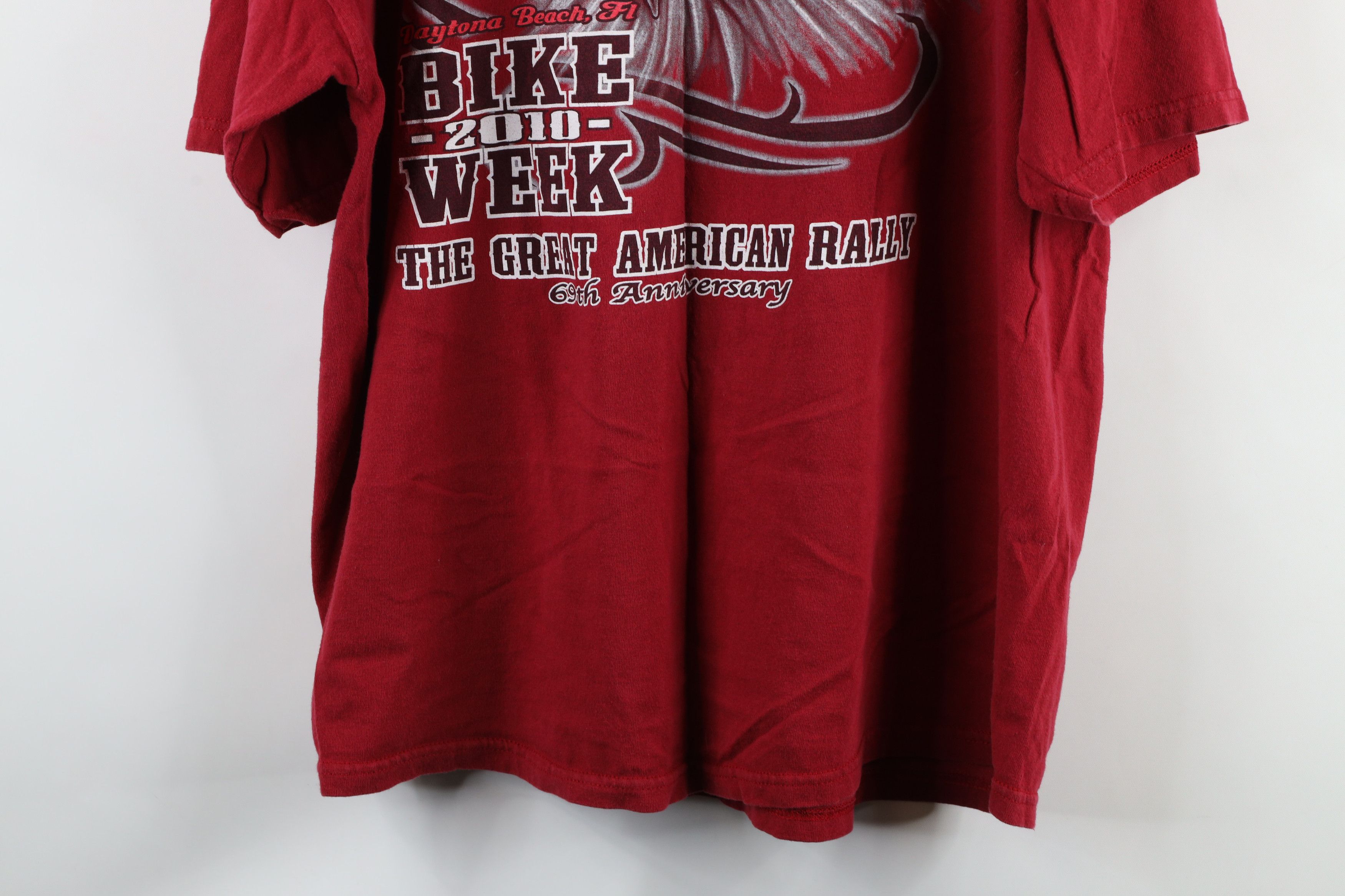 Vintage Vintage Y2K Daytona Beach Bike Week Eagle Tribal T-Shirt Size US XL / EU 56 / 4 - 11 Thumbnail
