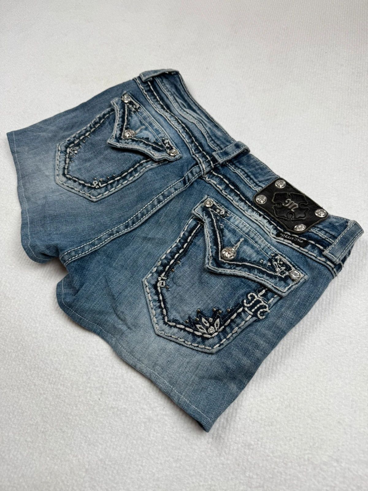 Miss Me Miss Me Low Waist Hot Pants Micro Shorts 2000s Vintage Y2 Size 30" / US 8 / IT 44 - 1 Thumbnail