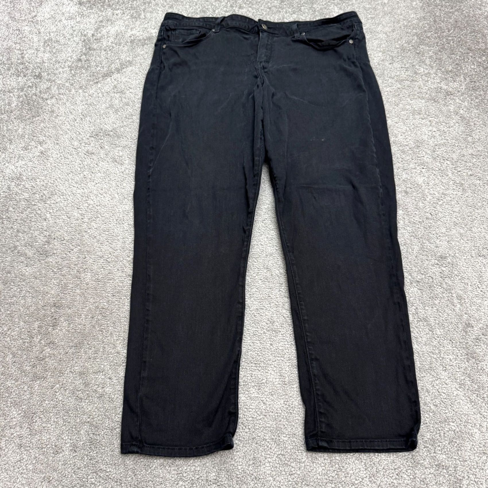 Paige Paige Roxie Capri Jeans Womens 32 Black Mid Rise Stretch Casual 34x26 Size 24" / US 00 / IT 34 - 2 Thumbnail