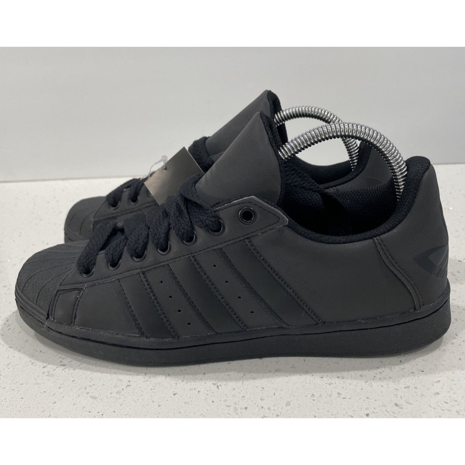 NEW Adidas Superstar Flat Triple Black Sneakers Men's