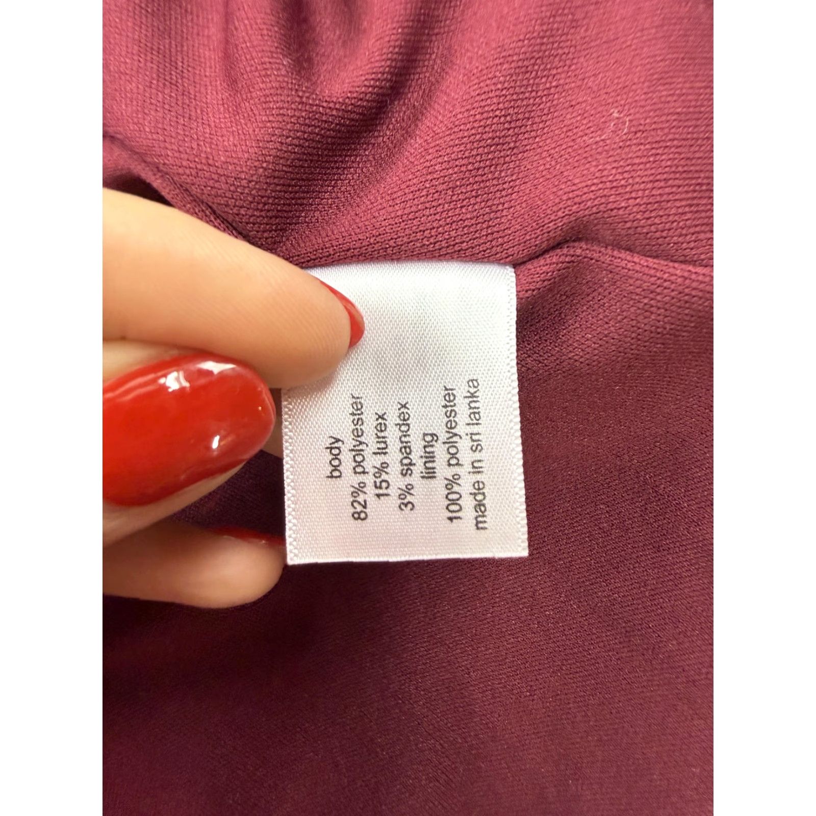 Vintage Lane Bryant Dress Womens 18/20 Red Glitter Stripe Knit Sleeveless Fit & Flare A-Line Knee-Length Party/Cocktail Size XXL / US 16-18 / IT 52-54 - 5 Thumbnail