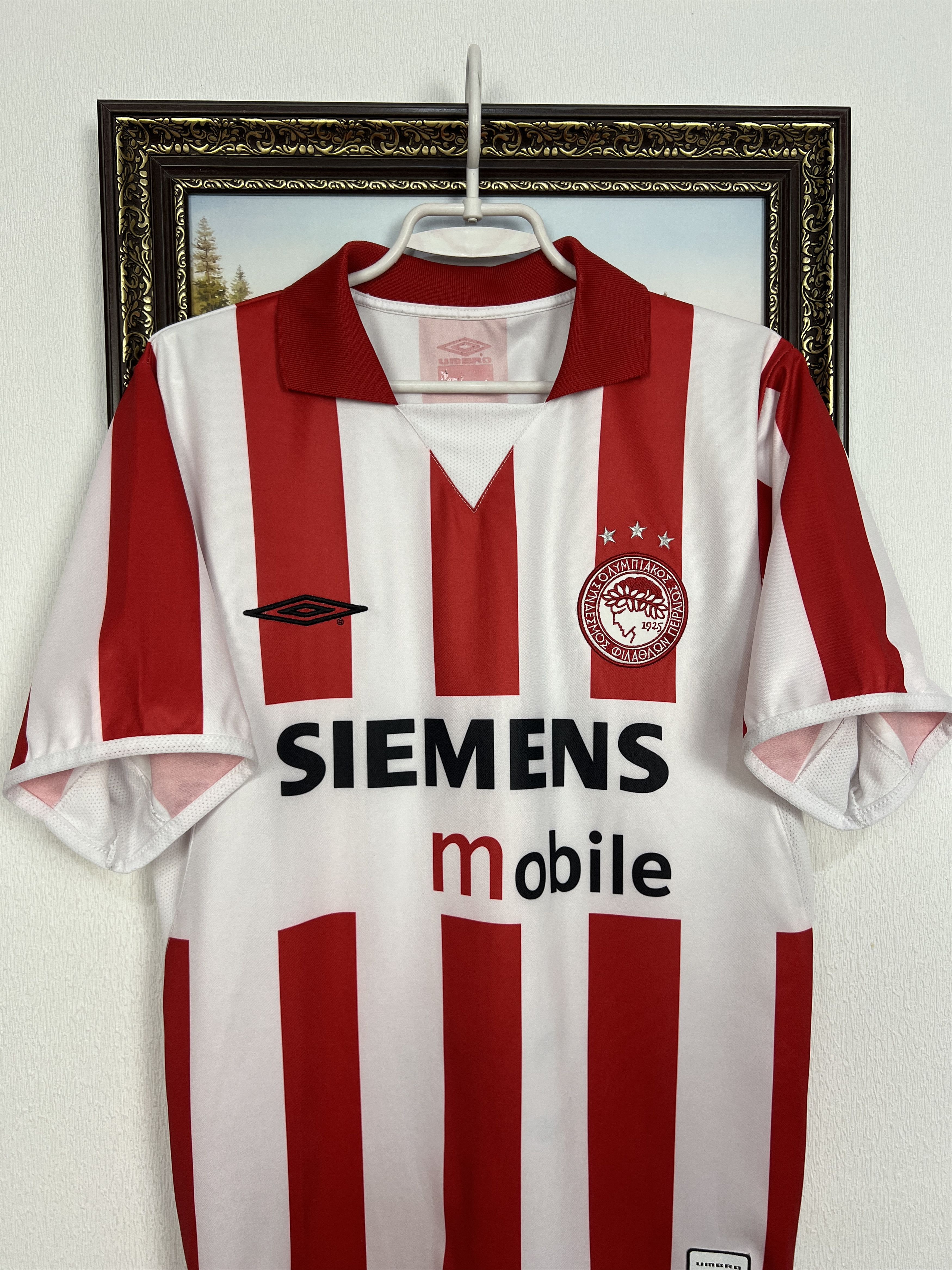 Umbro Olympiacos Home football shirt Soccer Jersey Trikot Rare Size US M / EU 48-50 / 2 - 2 Thumbnail