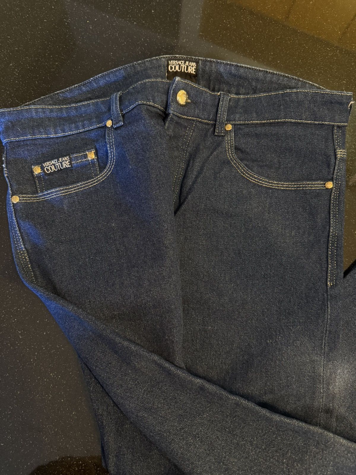 Versace Jeans Couture Versace Jeans Couture blue raw denim jeans Size US 34 / EU 50 - 2 Thumbnail