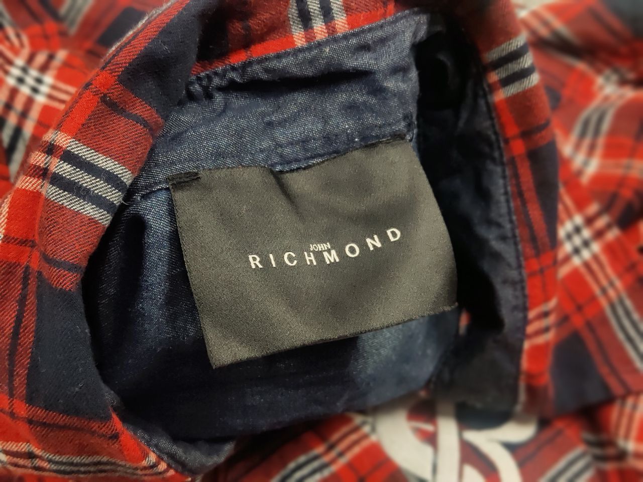 John Richmond John Richmond Design Oversized Red Black Check Flannel Shirt Size US XL / EU 56 / 4 - 14 Thumbnail