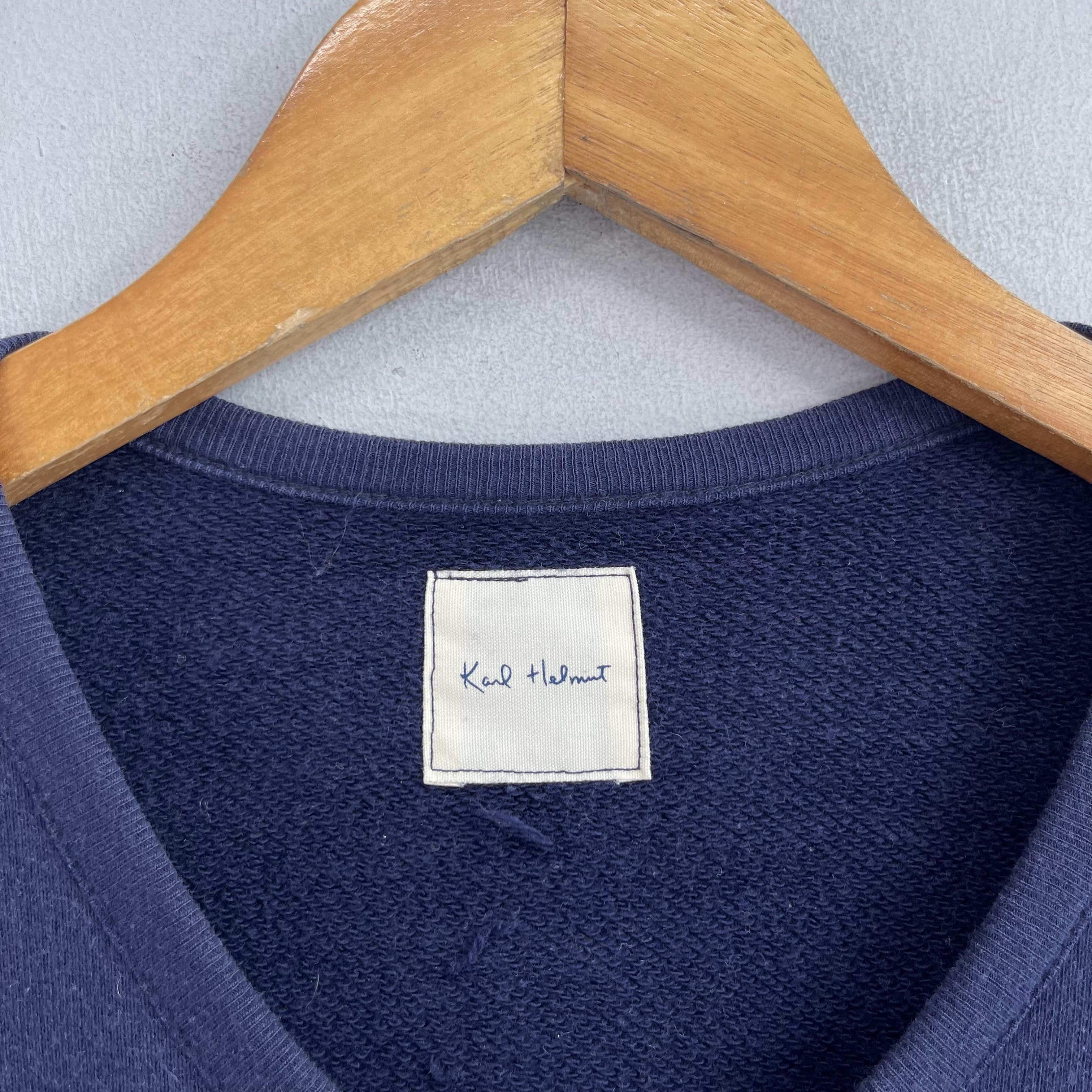Japanese Brand × Vintage Vintage KARL HELMUT Spellout Button Snap Cardigan Sweater Size M / US 6-8 / IT 42-44 - 7 Thumbnail