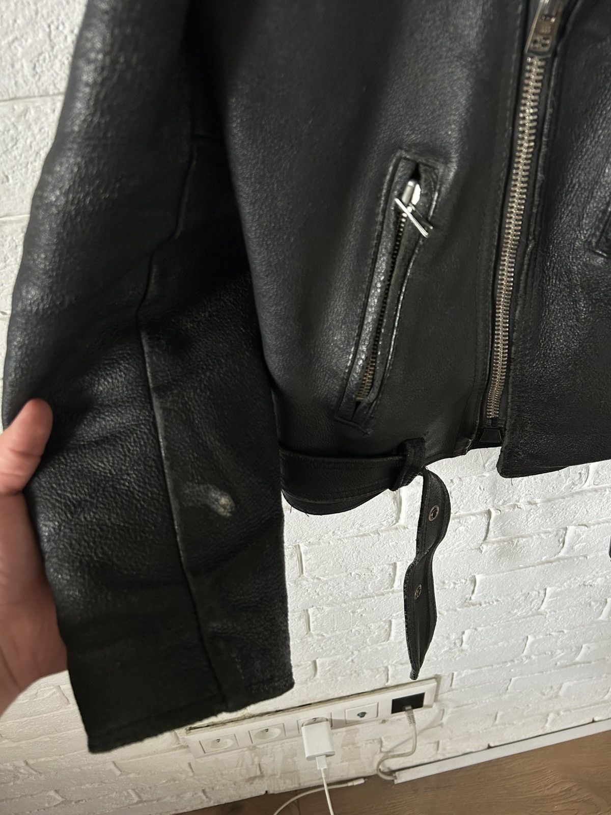 Vintage Vintage Archive Real Leather Biker Jacket 44 Heavy Size US S / EU 44-46 / 1 - 6 Thumbnail
