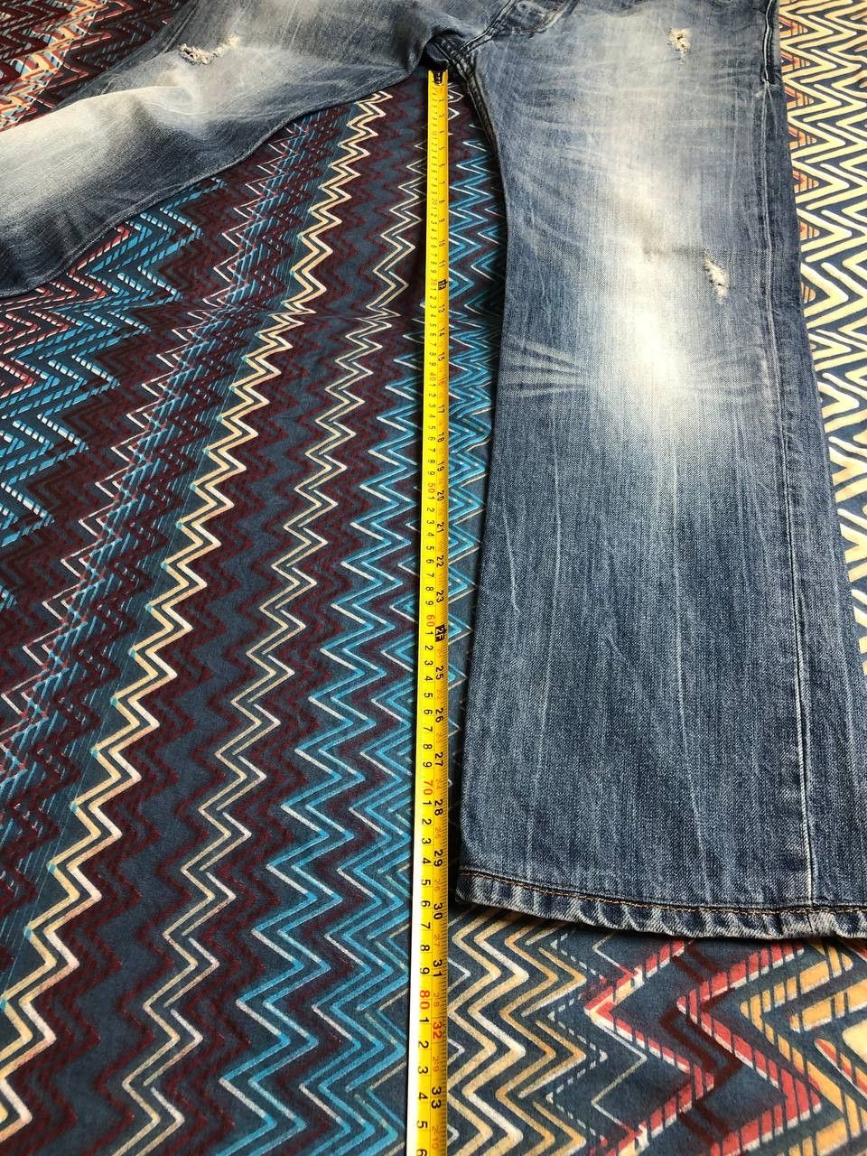 Diesel × Vintage Vintage Y2K Diesel Washed Distressed Denim Jeans Slim Size US 33 - 2 Thumbnail