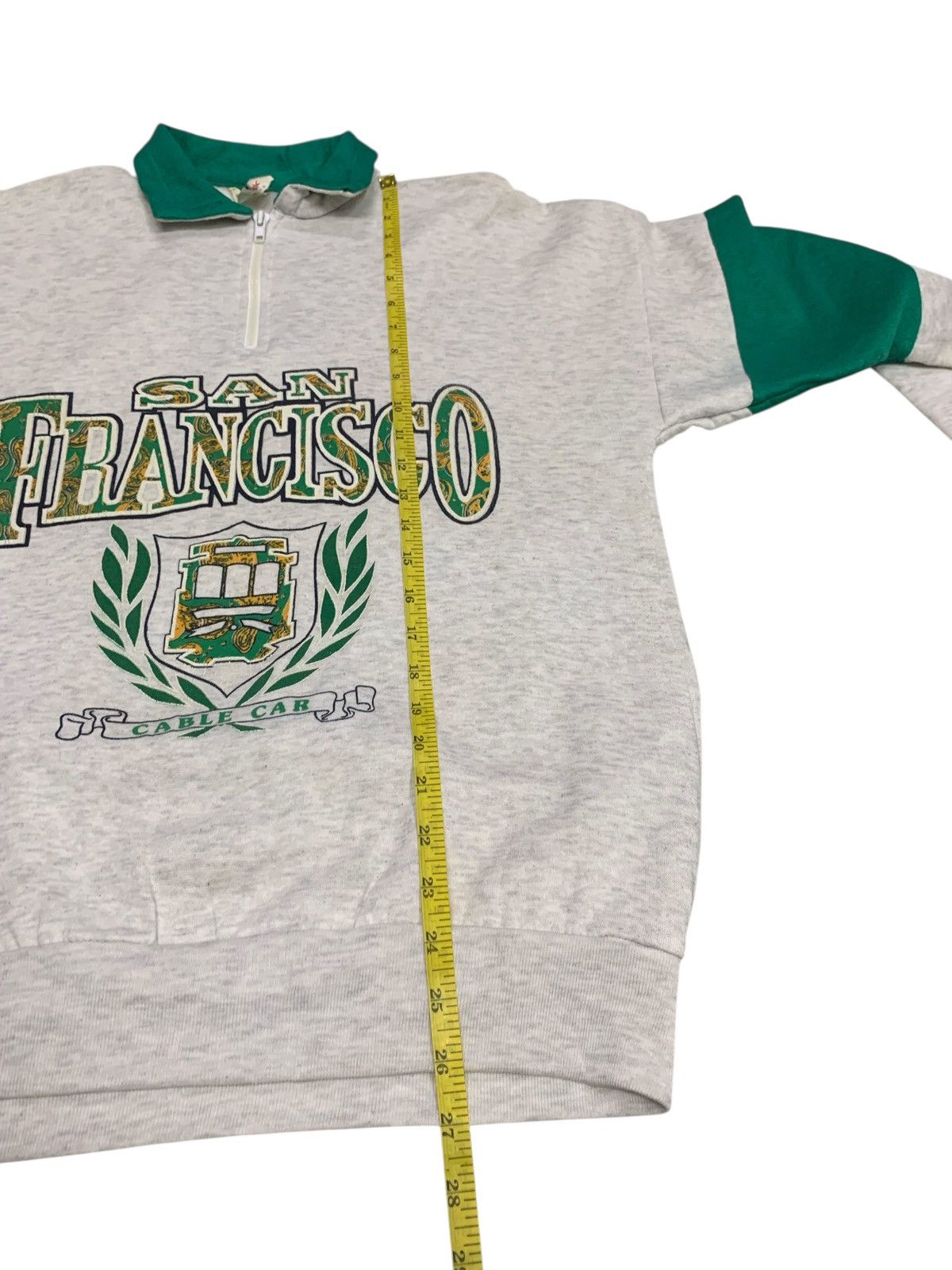 Vintage Vintage 90's San Francisco Cable Car Half Zipper Sweatshirt Size US L / EU 52-54 / 3 - 8 Thumbnail
