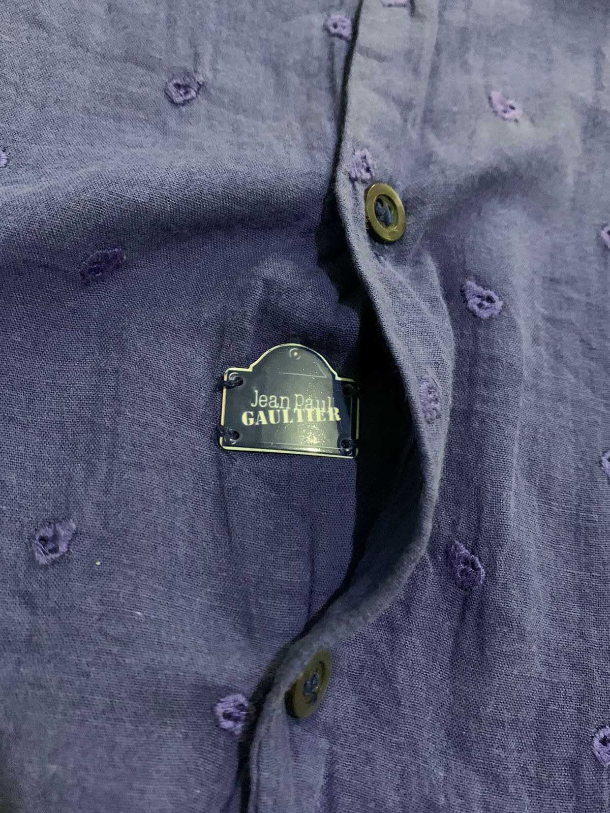 Japanese Brand × Jean Paul Gaultier × Vintage Jean Paul Gaultier Skull Embroidery Shirt Size US M / EU 48-50 / 2 - 4 Thumbnail