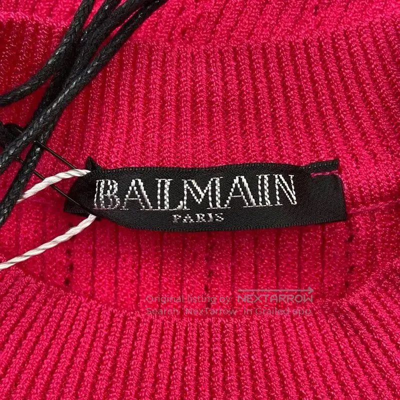 Balmain Balmain Pink Ribbed Women's Sweater . Size S / US 4 / IT 40 - 4 Thumbnail