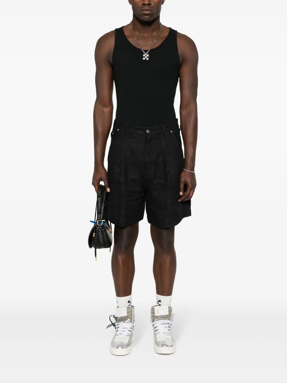 Off-White o1y1225 Logo Short in Midnight Blue Size 27" / US 4 / IT 40 - 5 Thumbnail