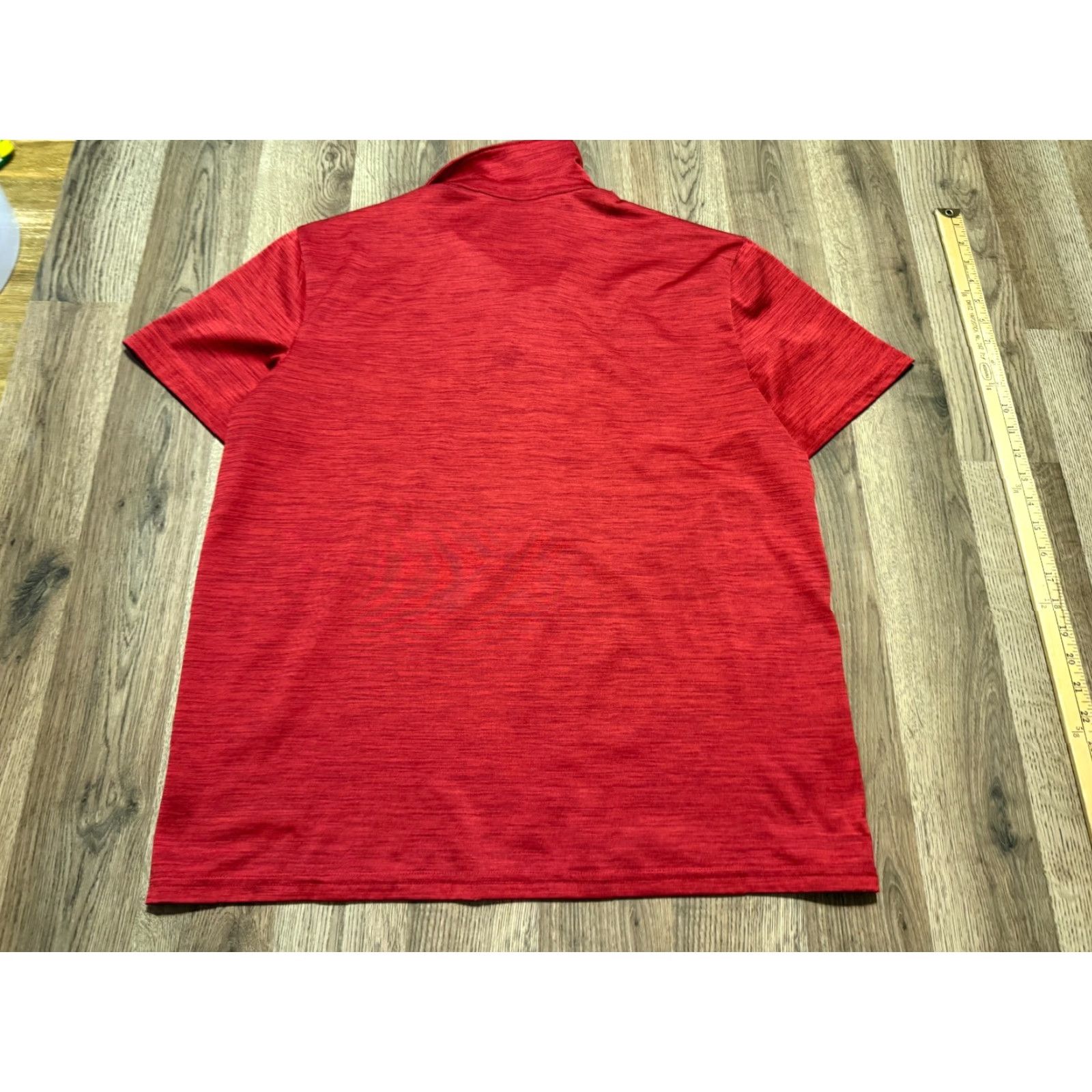 Tek Gear Tek Gear DryTek Shirt Men L Red Polo Short Sleeve 1/4 Button Collared Modern Sports Moisture Wicking Casual Activewear Golf Walking Size US L / EU 52-54 / 3 - 2 Thumbnail