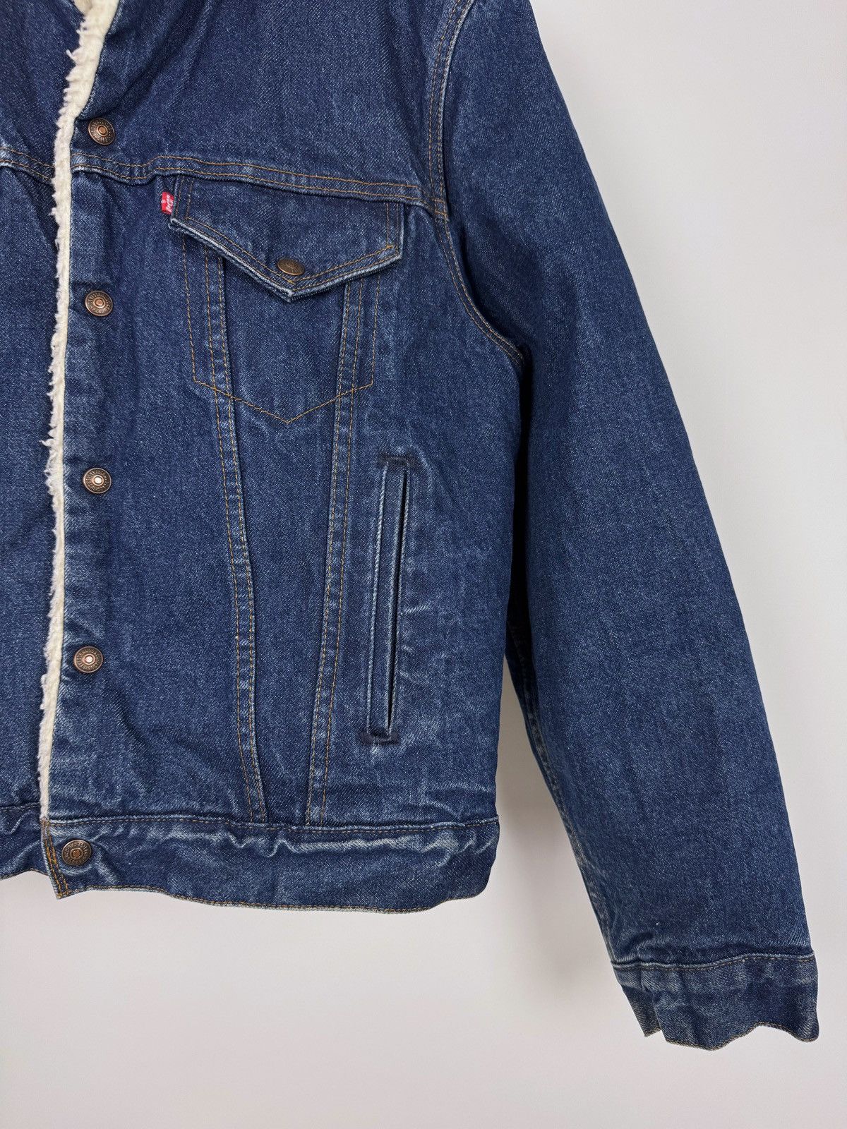 Levi's 1990’s Vintage Levi’s Sherpa Denim Jacket Made in USA Size US XL / EU 56 / 4 - 11 Thumbnail