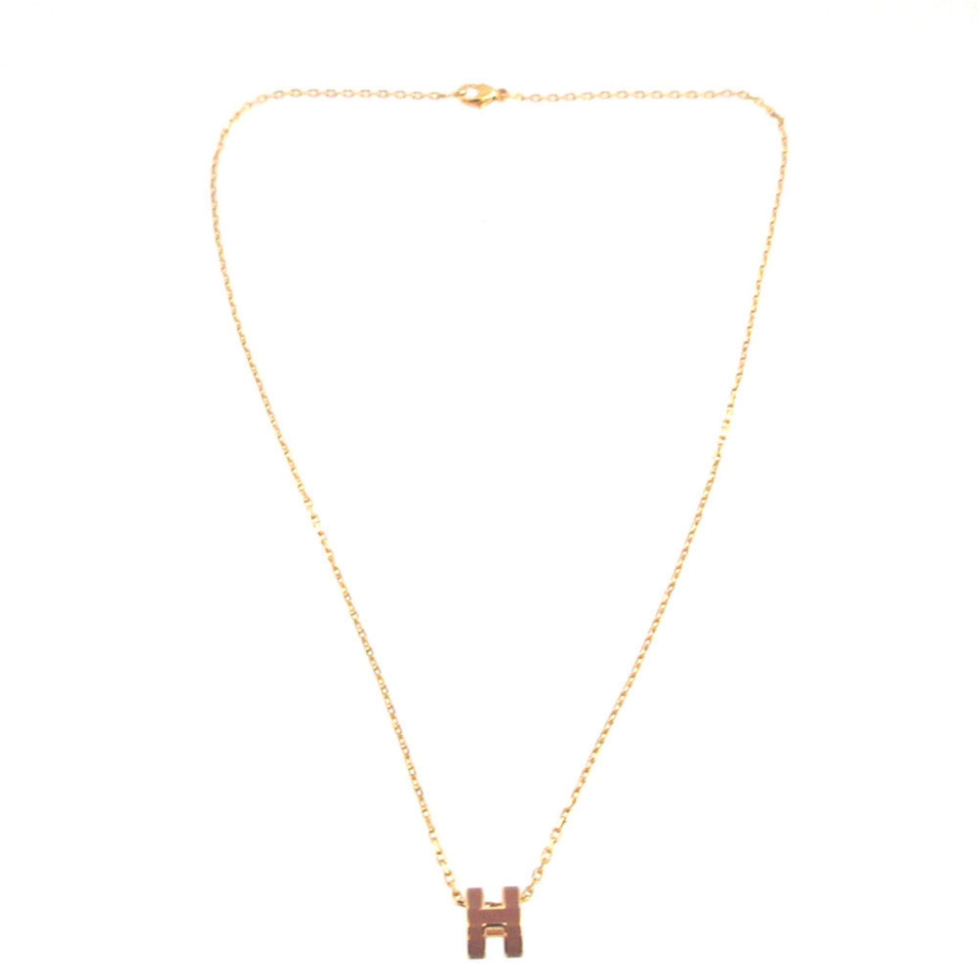 Hermes Like new Hermes Pop Ash Mini Metal New Gold Necklace 0508 Size ONE SIZE - 1 Thumbnail