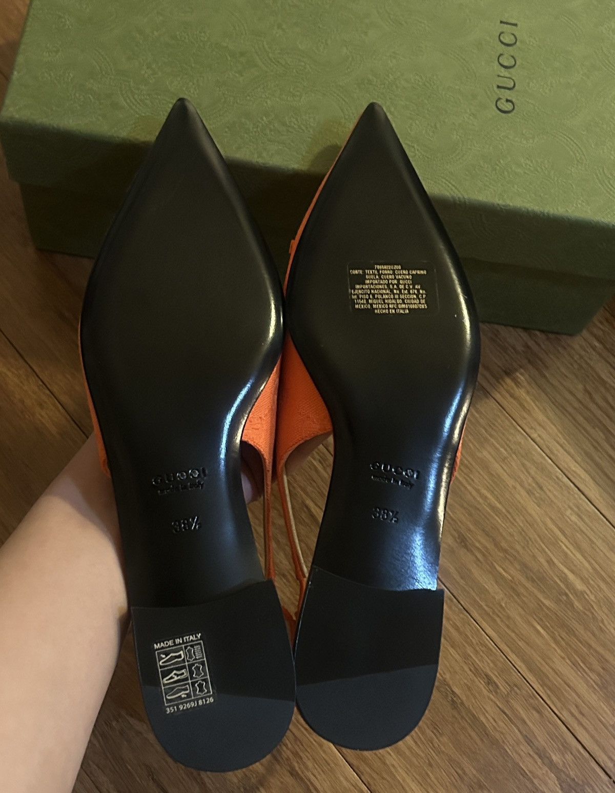 Gucci Gucci Horsebit GG Print Fabric Upper 1.5cm Flats Orange Size US 8.5 / IT 38.5 - 5 Thumbnail