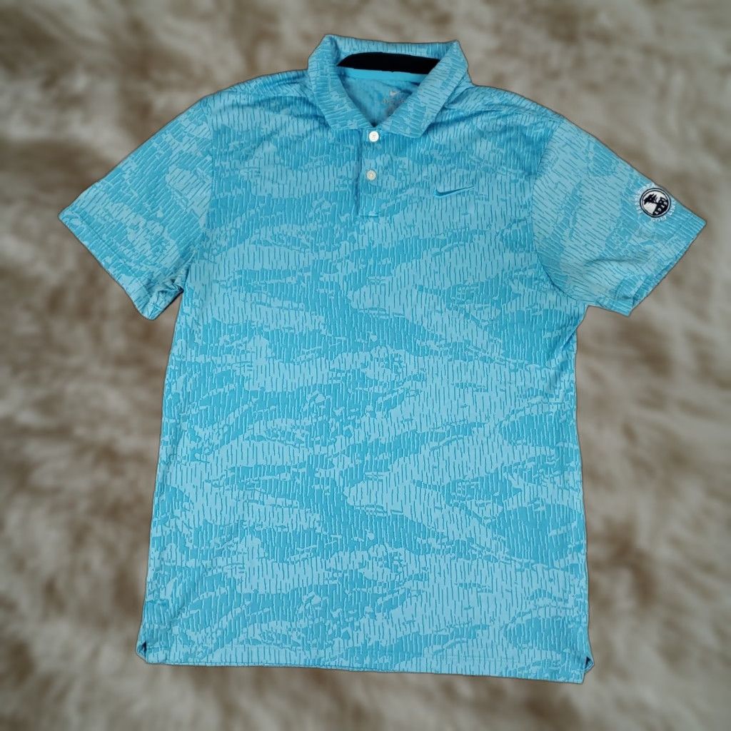 Nike Nike Polo Shirt Mens Small Blue Camouflage Swoosh Dri Fit Golf Short Sleeve * Size US S / EU 44-46 / 1 - 1 Thumbnail