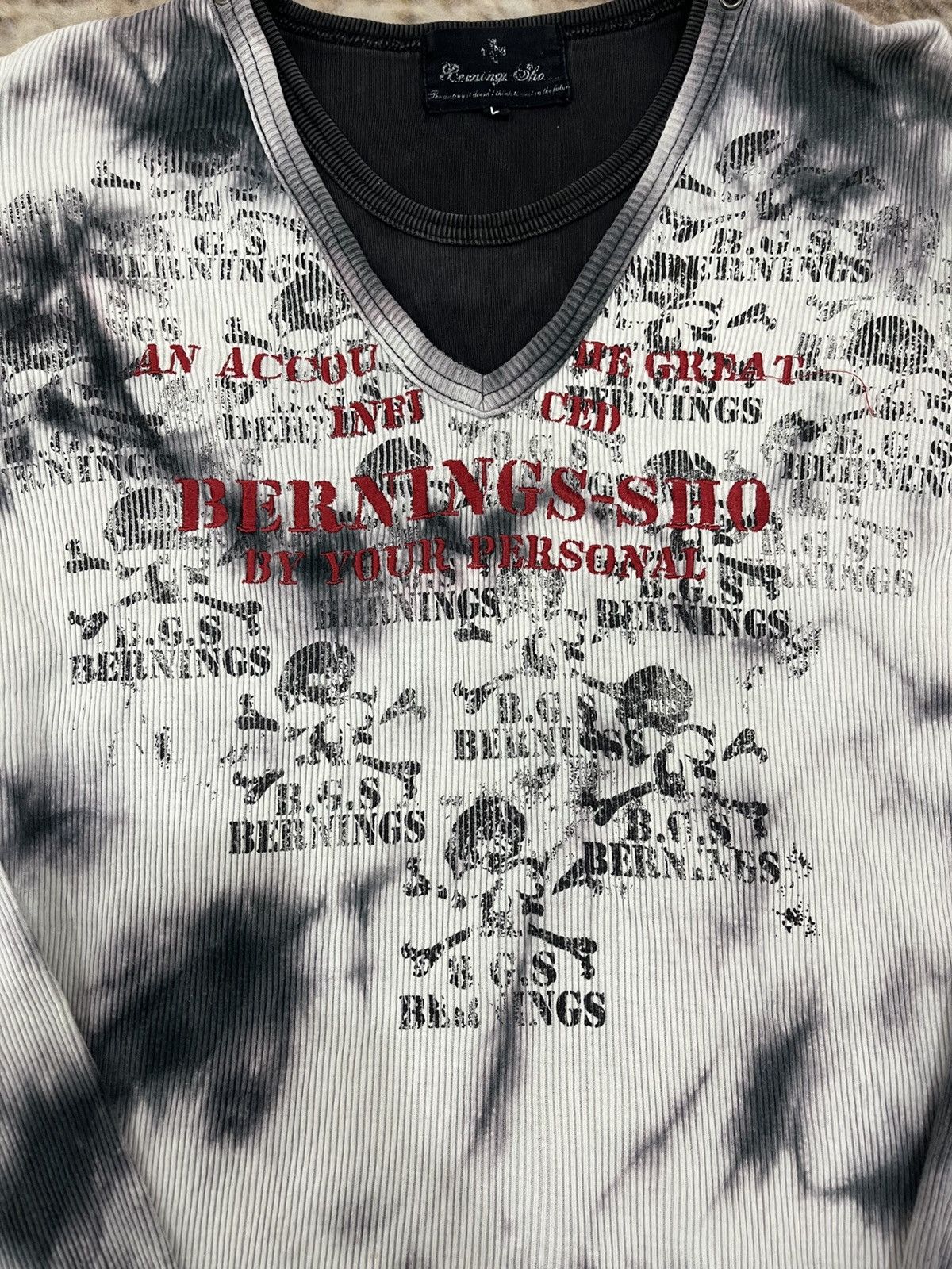 If Six Was Nine × Japanese Brand × Vintage Berning-Sho Blackwhite Tee Size US XS / EU 42 / 0 - 6 Thumbnail