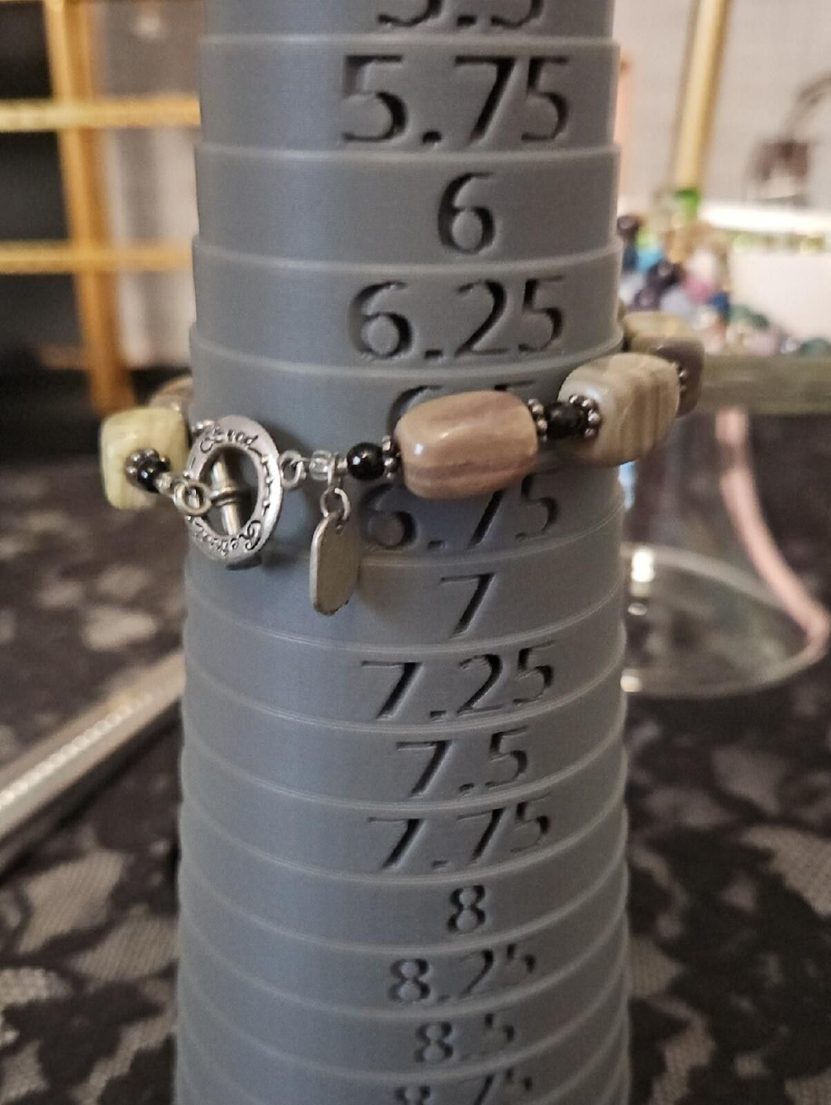 Other Brown Stone Bead Toggle Bracelet Size ONE SIZE - 1 Thumbnail
