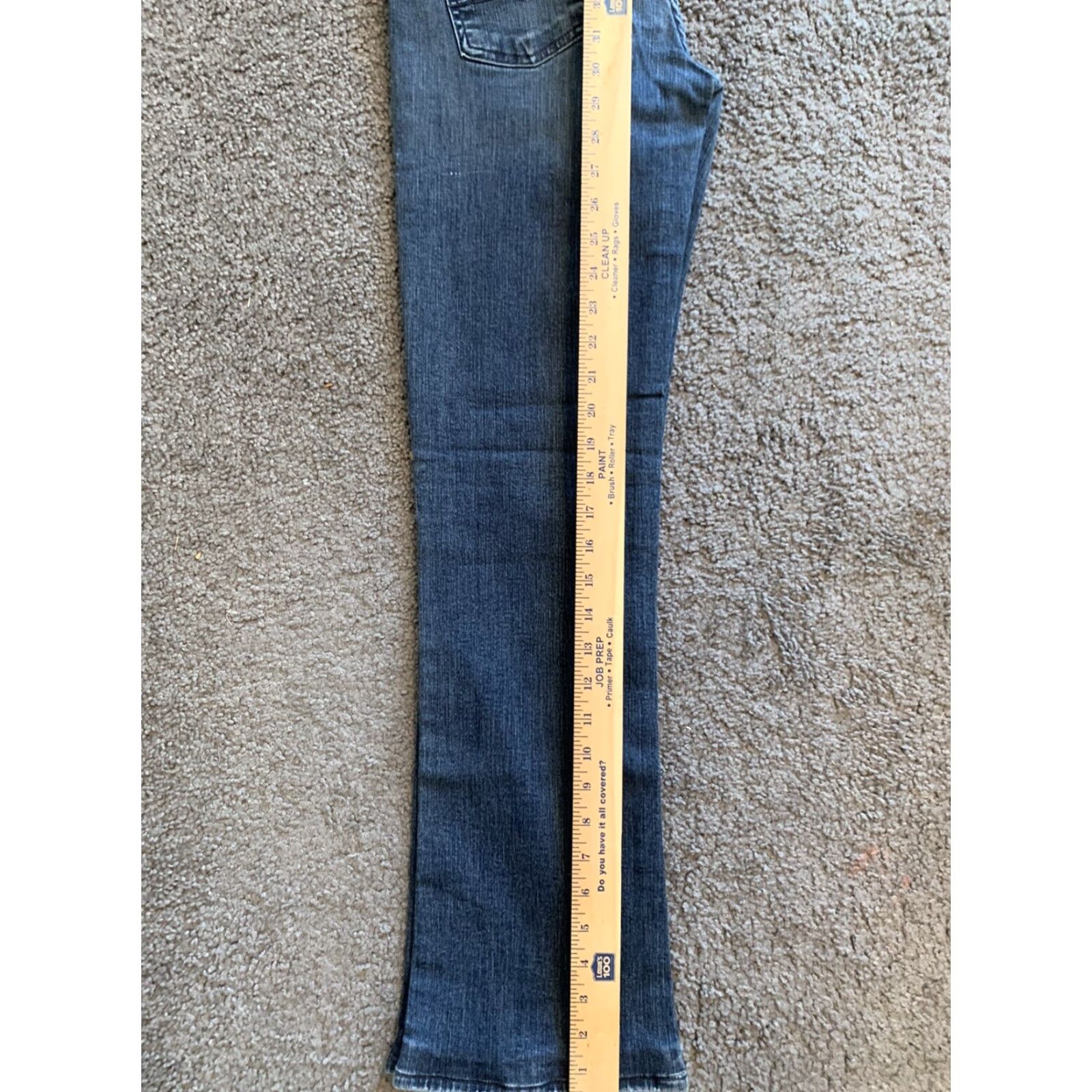 7 For All Mankind 7 For all Mankind Rocker Bootcut Jeans Women Sz 29 L30 Blue Distressed Size 29" - 7 Thumbnail