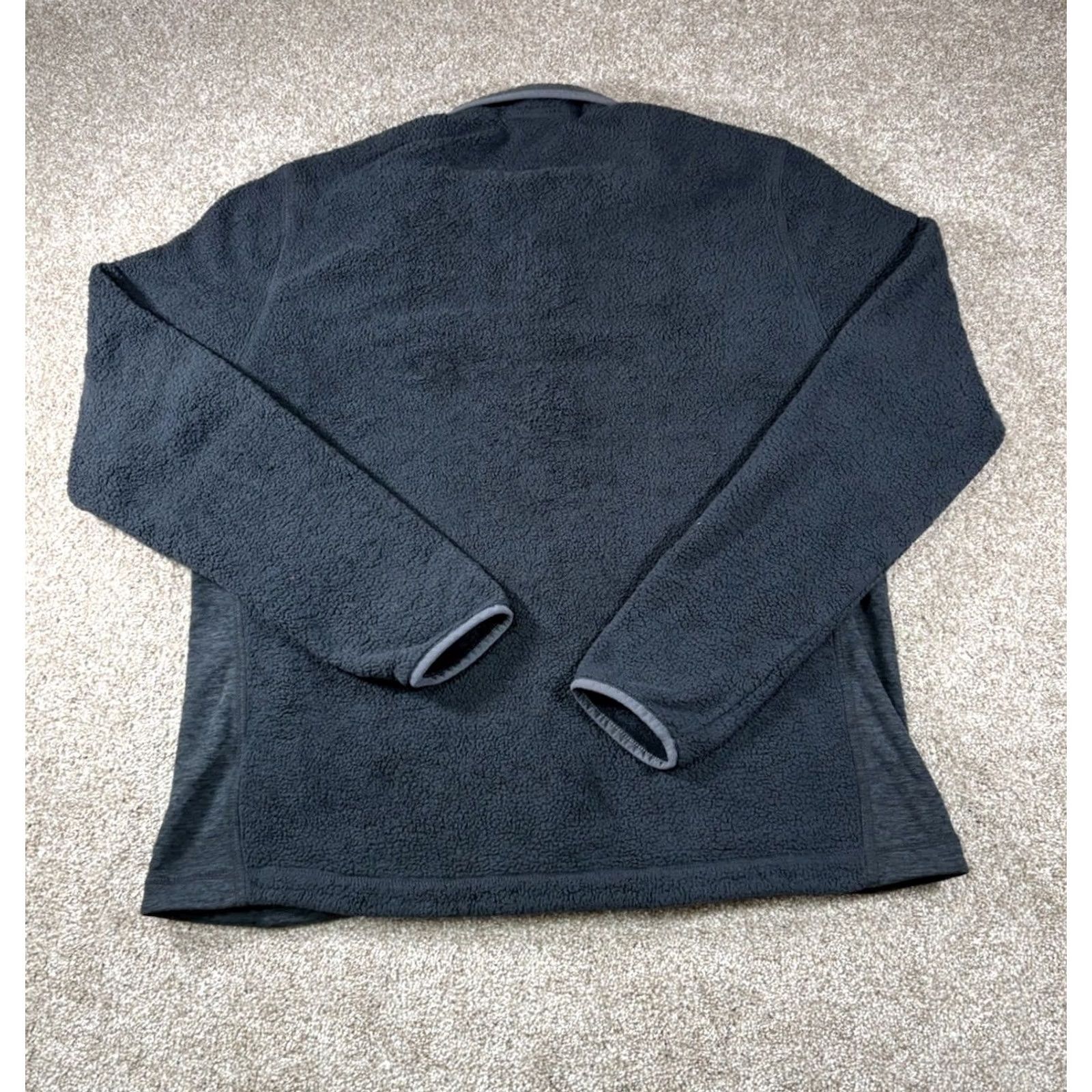 Vintage VINTAGE L.L. Bean Fleece Jacket Full Zip-UP Black Men Large Regular ZIP Front USA Theme Coat Mens Size US L / EU 52-54 / 3 - 4 Thumbnail