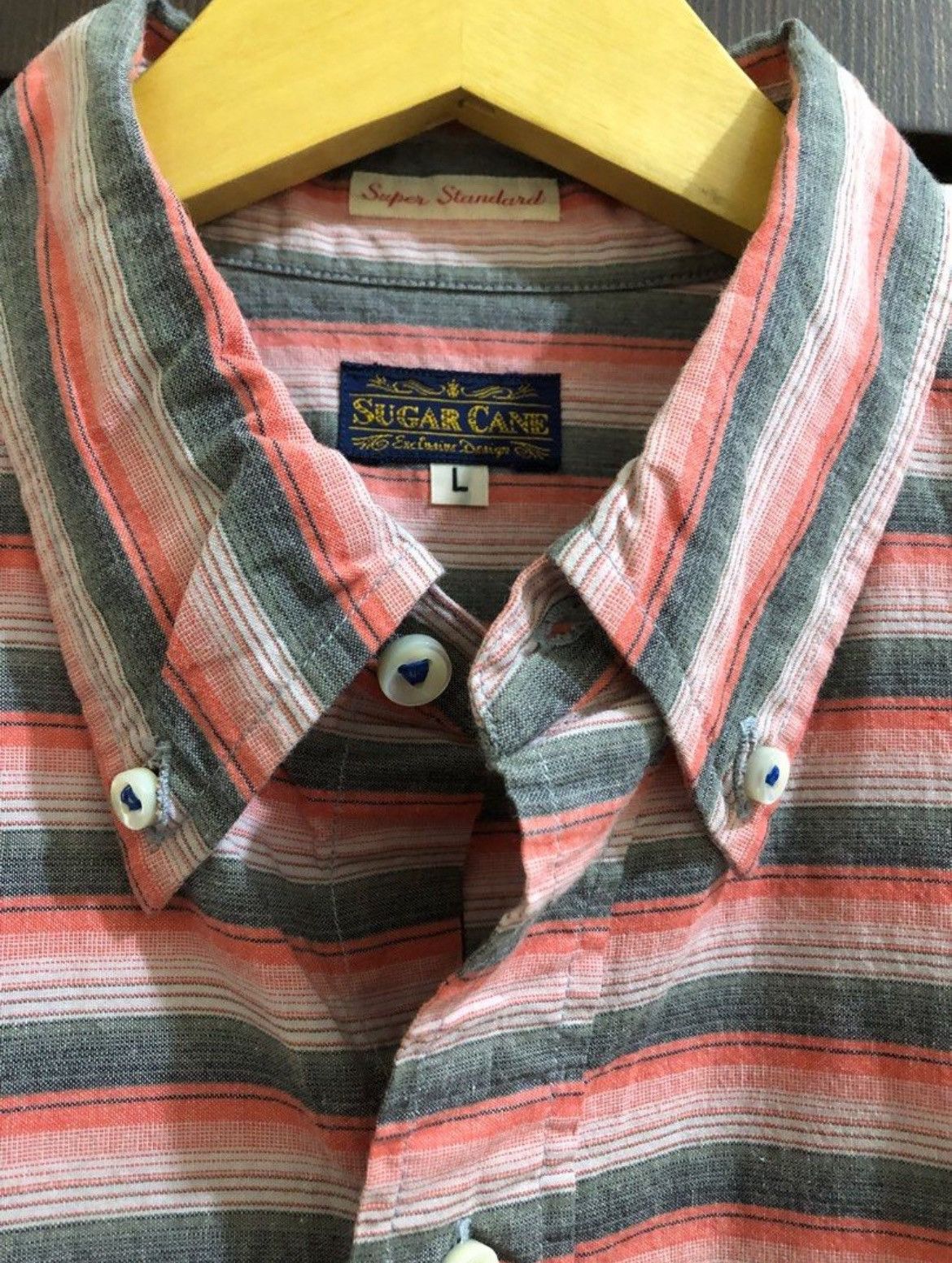 Sugar Cane Sugarcane Stripe Shirt Size US L / EU 52-54 / 3 - 2 Thumbnail