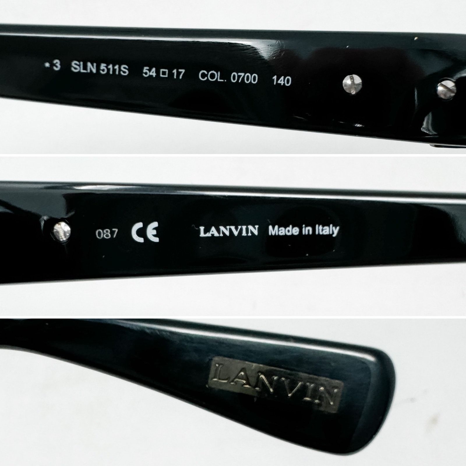 Lanvin Lanvin Square Jeweled Sunglasses w/ case black SNL 511S Size ONE SIZE - 3 Thumbnail