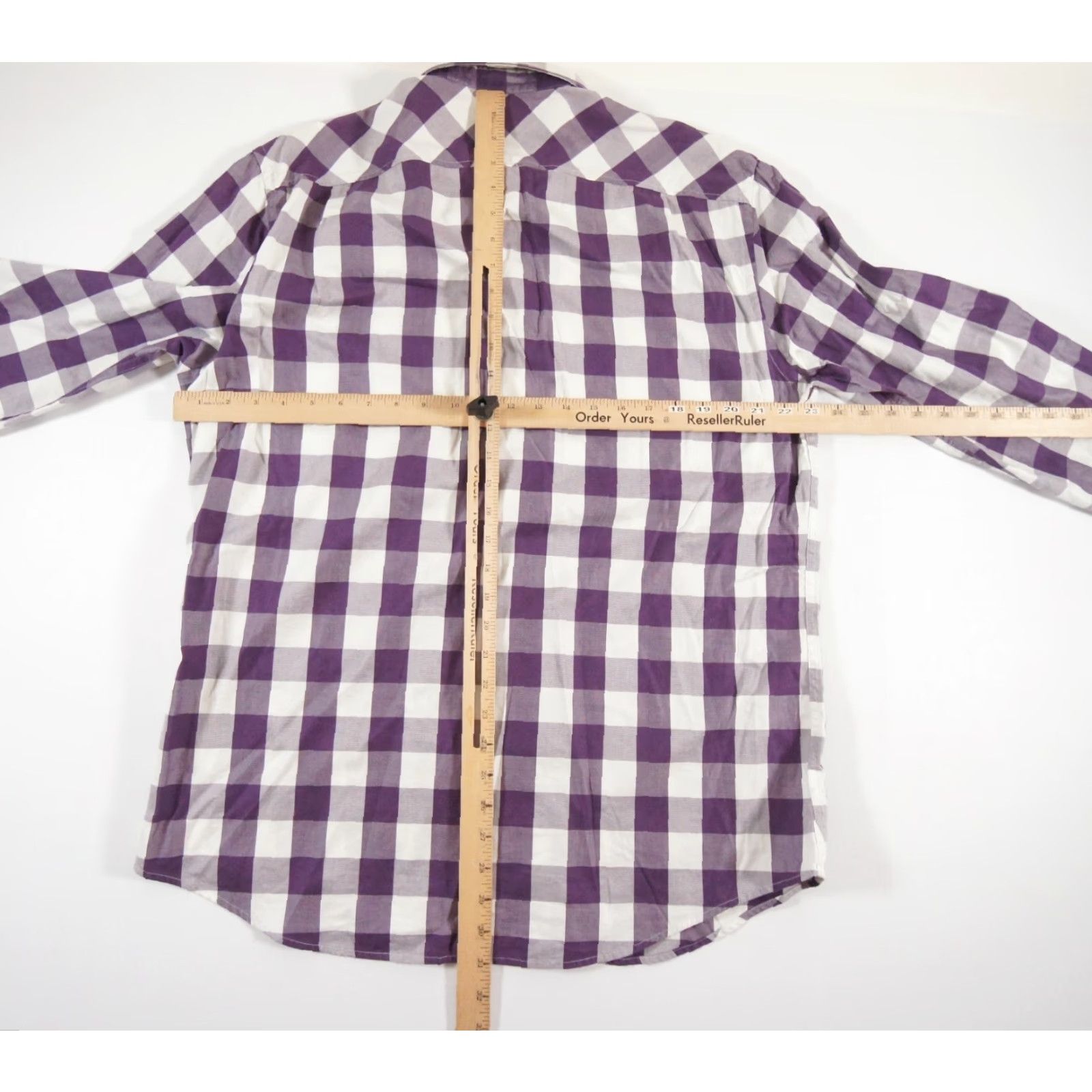 Pinko Thomas Pink Shirt Large Purple Plaid Button-Up Long Sleeve Cotton Mens Size US L / EU 52-54 / 3 - 7 Thumbnail