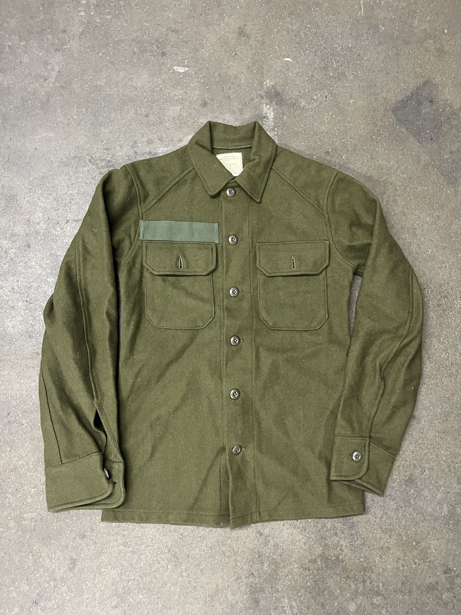 Vintage Vintage 1980s Military Olive Wool Fatigue Top Size XS Size US XS / EU 42 / 0 - 1 Thumbnail