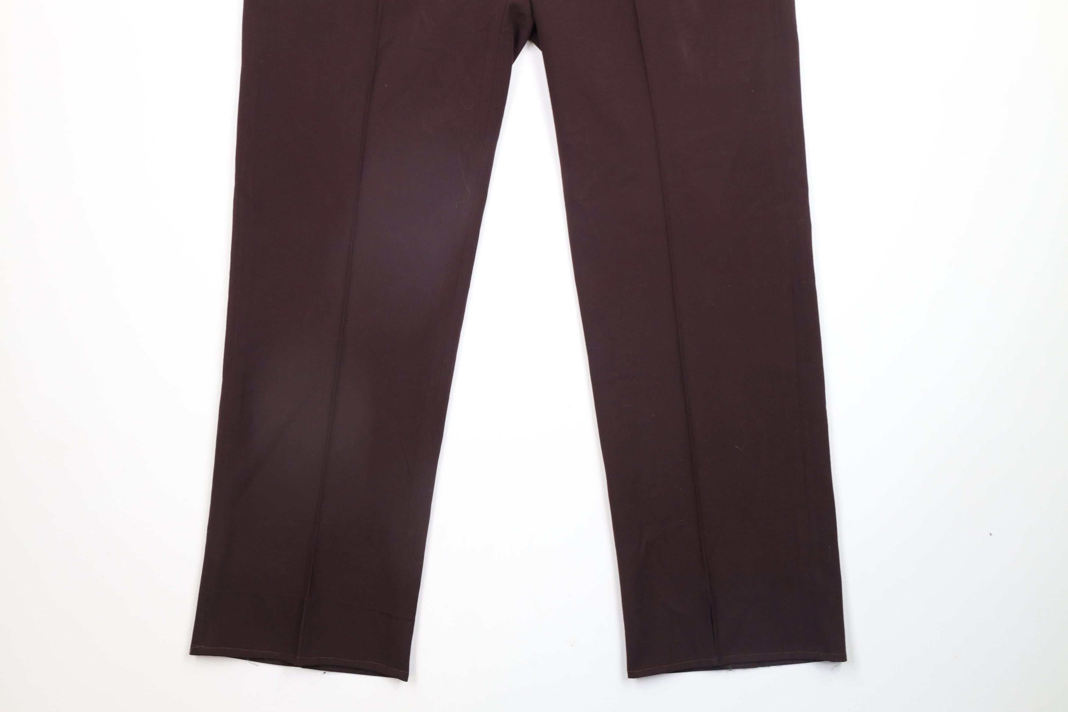 Vintage Vintage 70s Streetwear Bell Bottoms Chino Pants Burgundy USA Size US 40 / EU 56 - 4 Thumbnail