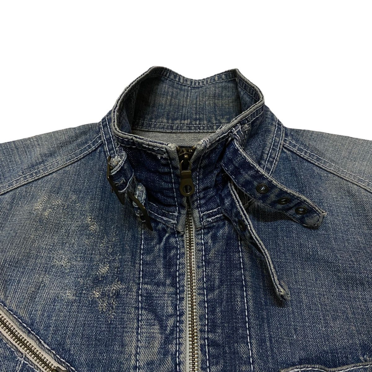 14th Addiction × Boycott × Le Grande Bleu (L.G.B.) Rare Design Vintage Brand Boycott Denim Trucker Jacket 2000s Size US M / EU 48-50 / 2 - 4 Thumbnail