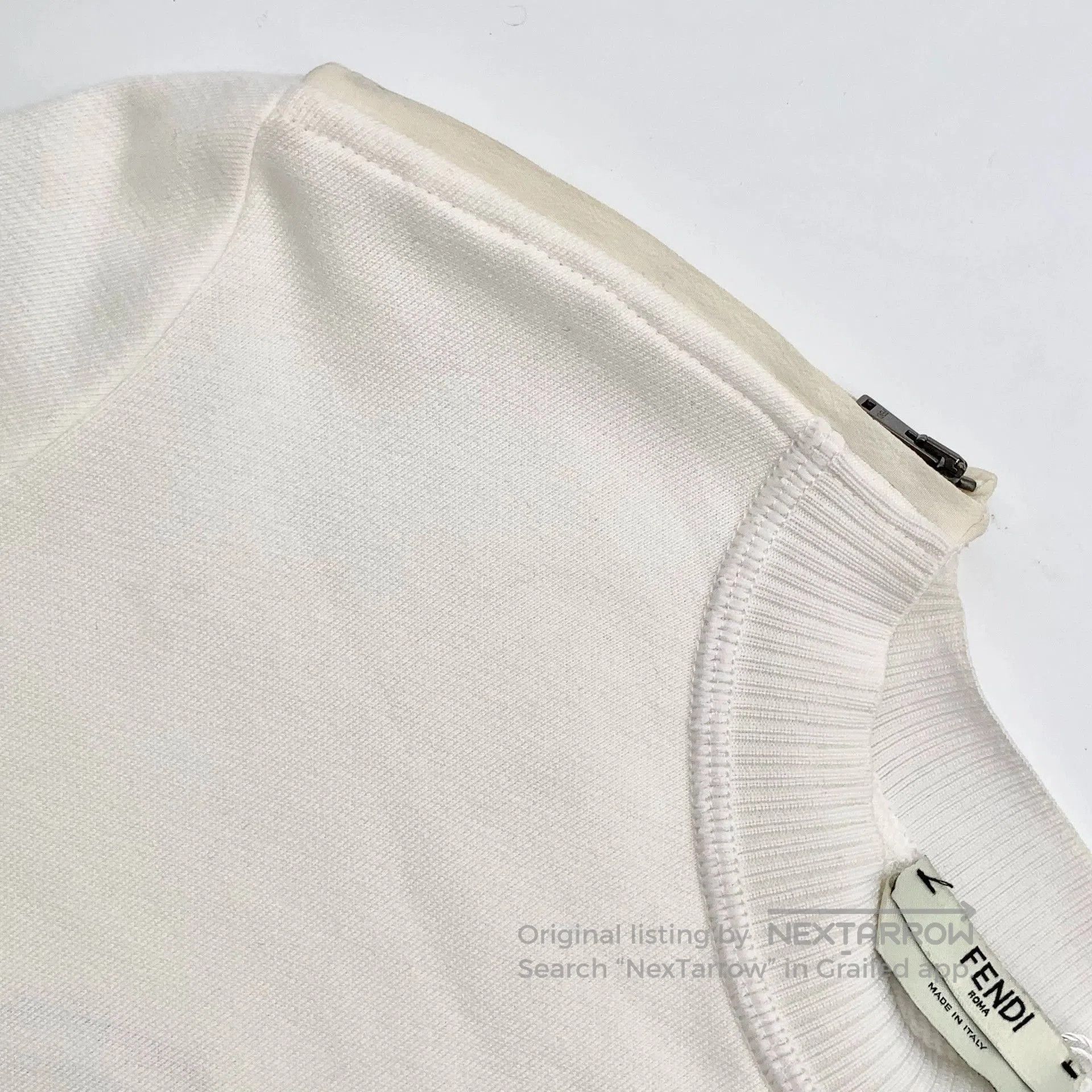 fendi women's sweatshirt in off-white color.