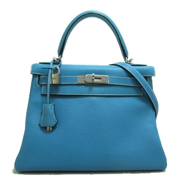 image of Hermes Togo Kelly 28 in Blue, Women's