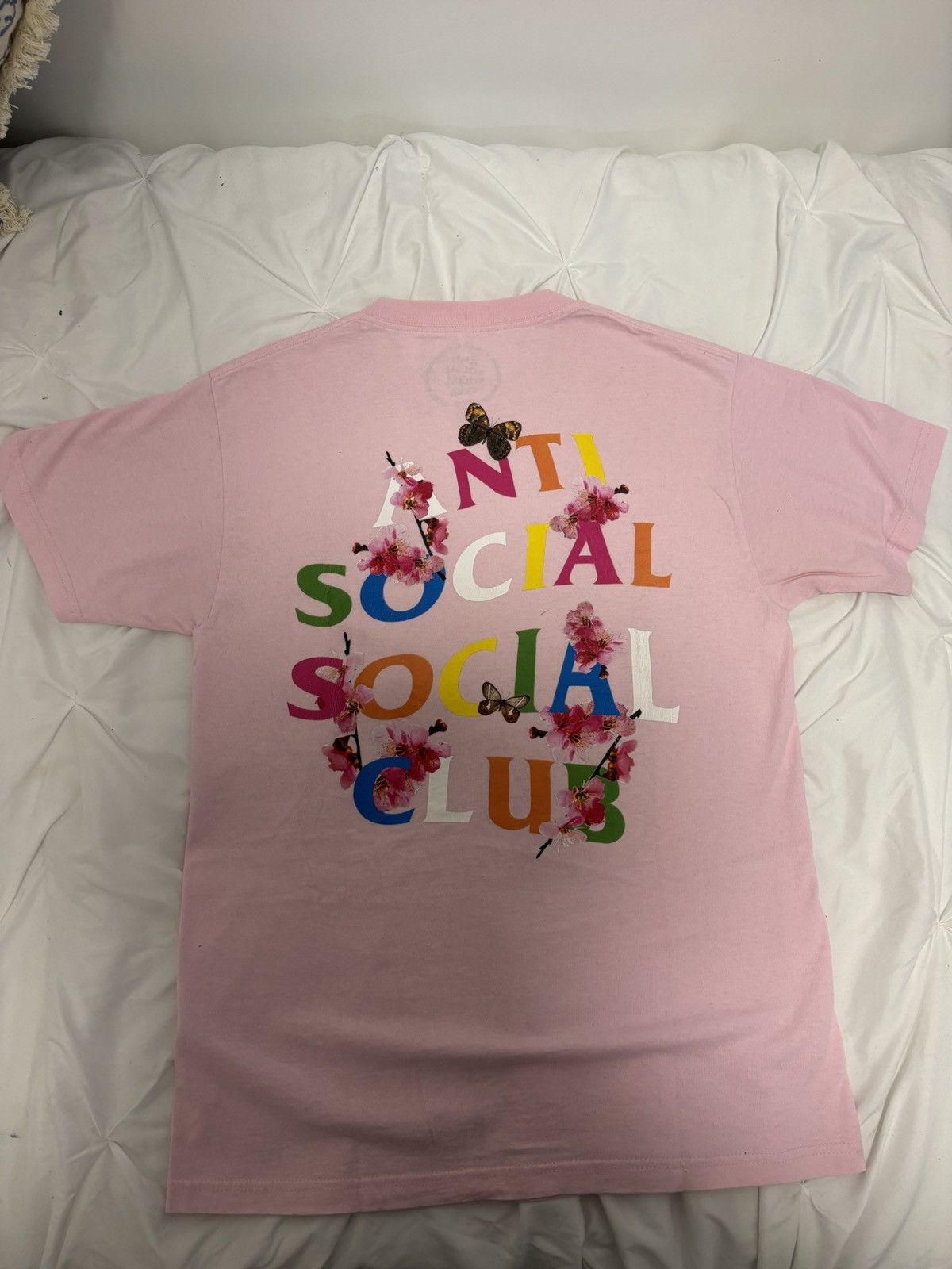 Anti Social Social Club Anti Social Social Club Floral ButterflyTee Pink Size Small Size US M / EU 48-50 / 2 - 2 Thumbnail