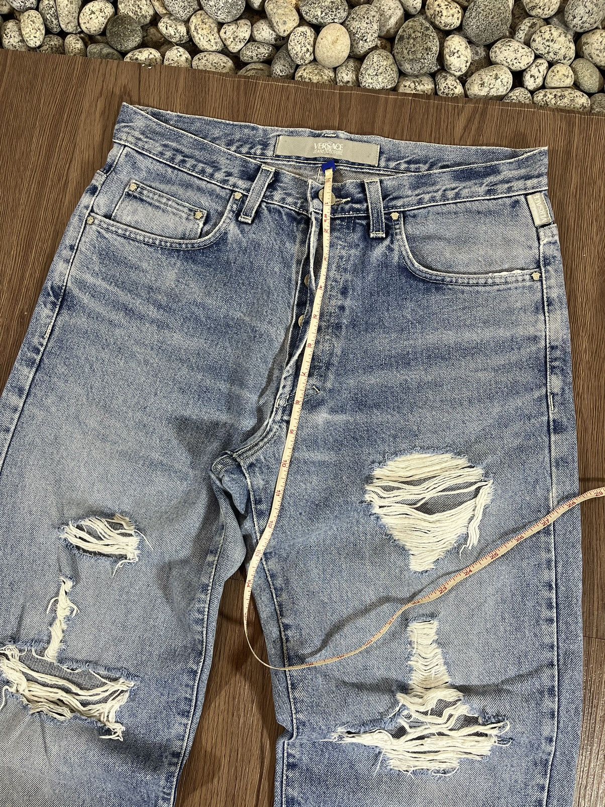 Versace Jeans Couture Versace Jeans Couture Distressed Denim – (Made in Italy) Size US 31 - 17 Thumbnail
