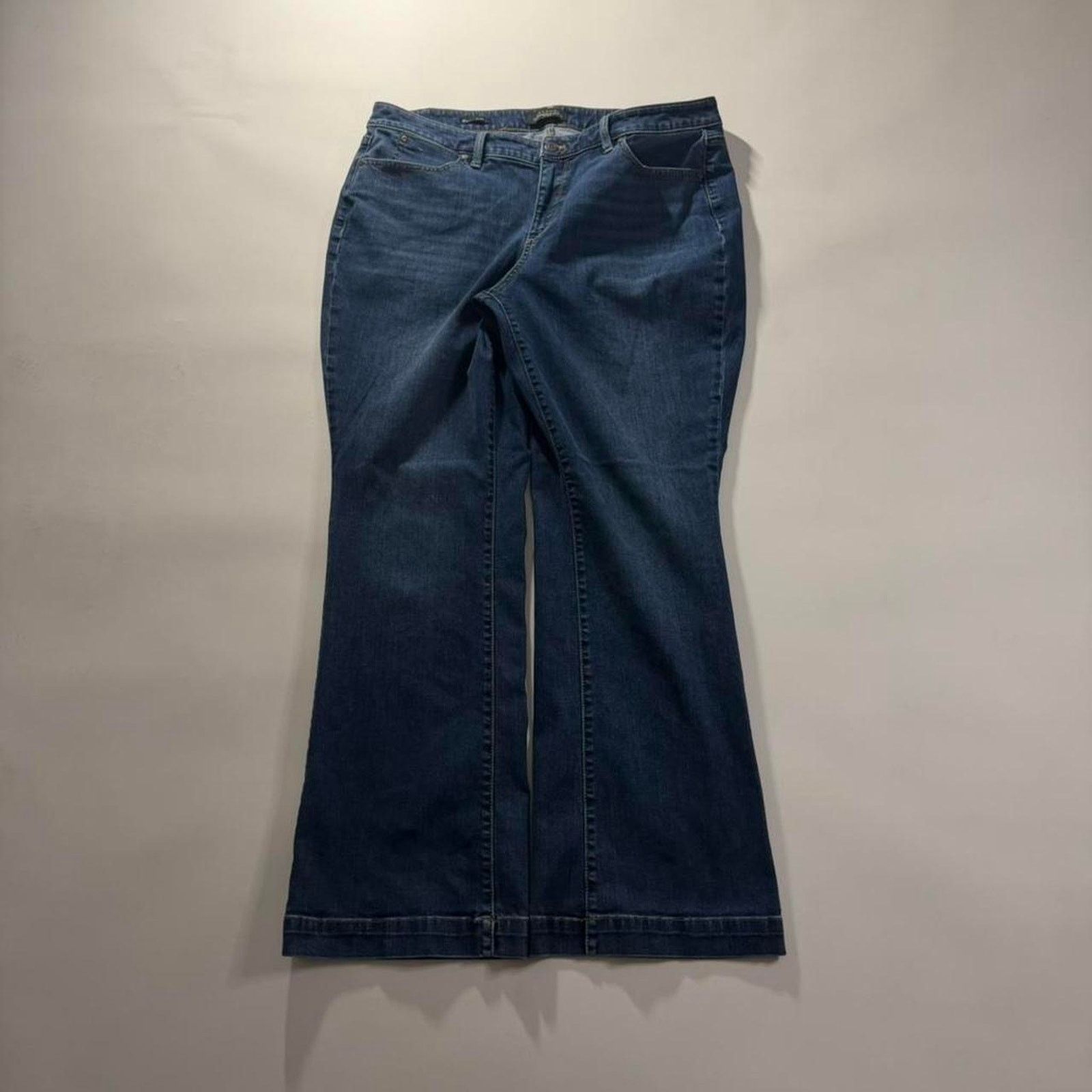 Vintage vintage 2000s flared darkwash talbots y2k bootcut jeans Size US 34 / EU 50 - 2 Thumbnail