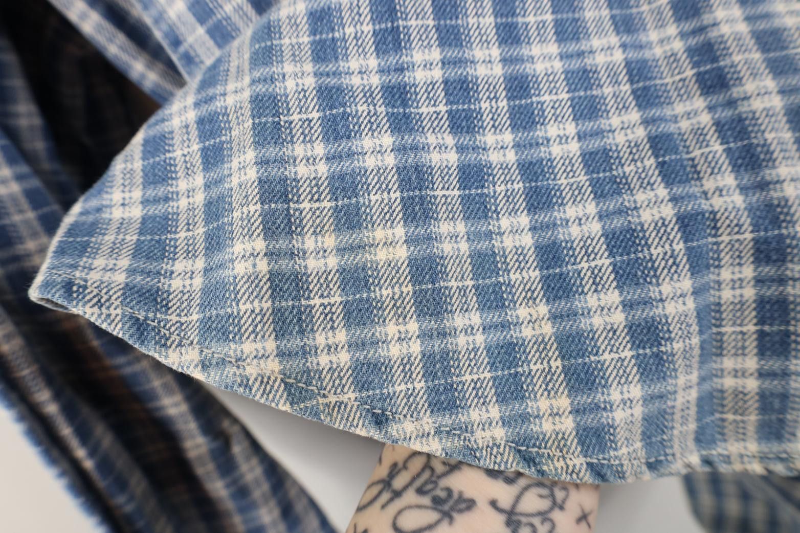 Levi's Vintage 90s Levis Denim Collared Button Shirt Blue Plaid Size US XL / EU 56 / 4 - 5 Thumbnail