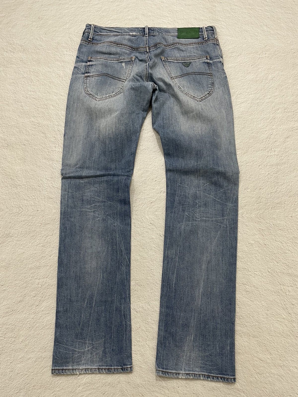 Giorgio Armani 2000s Armani Blue Jeans Washed Y2K Hysteric If6was9 Size US 34 / EU 50 - 7 Thumbnail