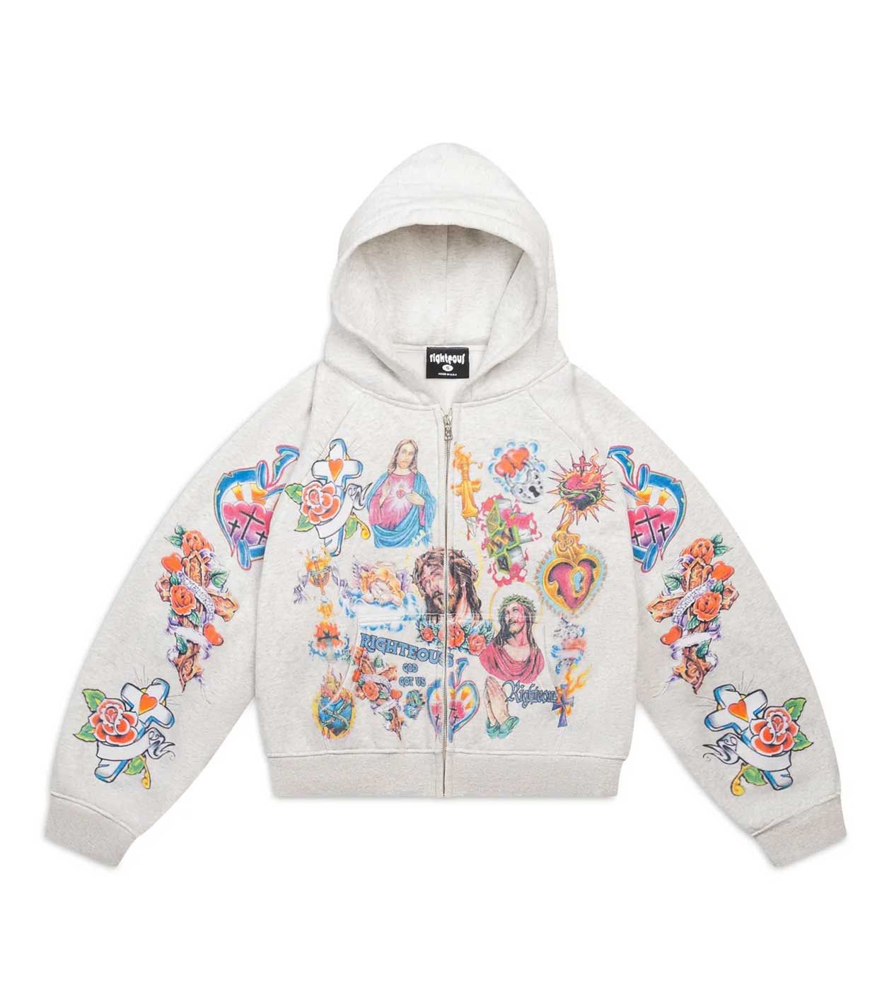 Other Righteous Risen King Zip Up Hoodie Grey Size US XL / EU 56 / 4 - 1 Thumbnail