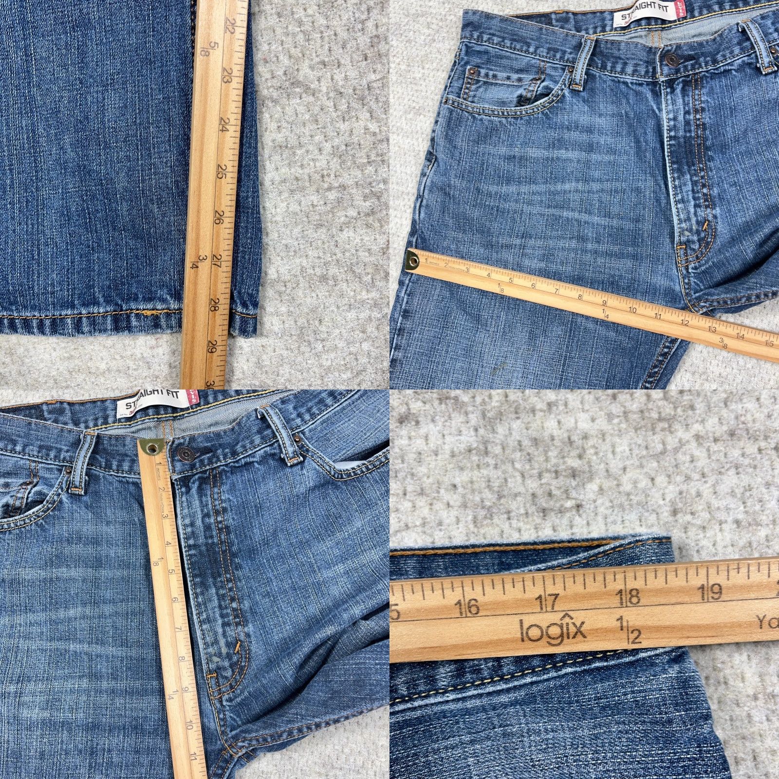 Levi's VINTAGE Levi's 505 Jeans Men 38x30 Straight Regular Blue Denim Cotton 5-Pocket Classic Modern Size US 38 / EU 54 - 9 Thumbnail