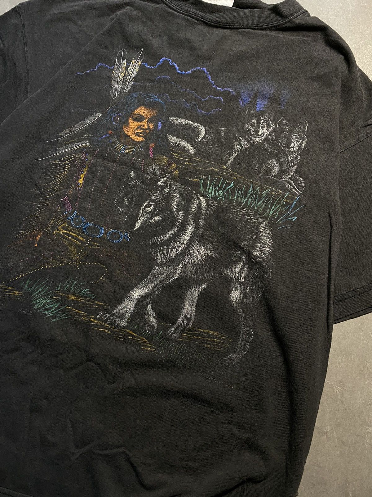 Vintage Vintage Indians London Zip T-Shirt SZ XL Size US XL / EU 56 / 4 - 2 Thumbnail